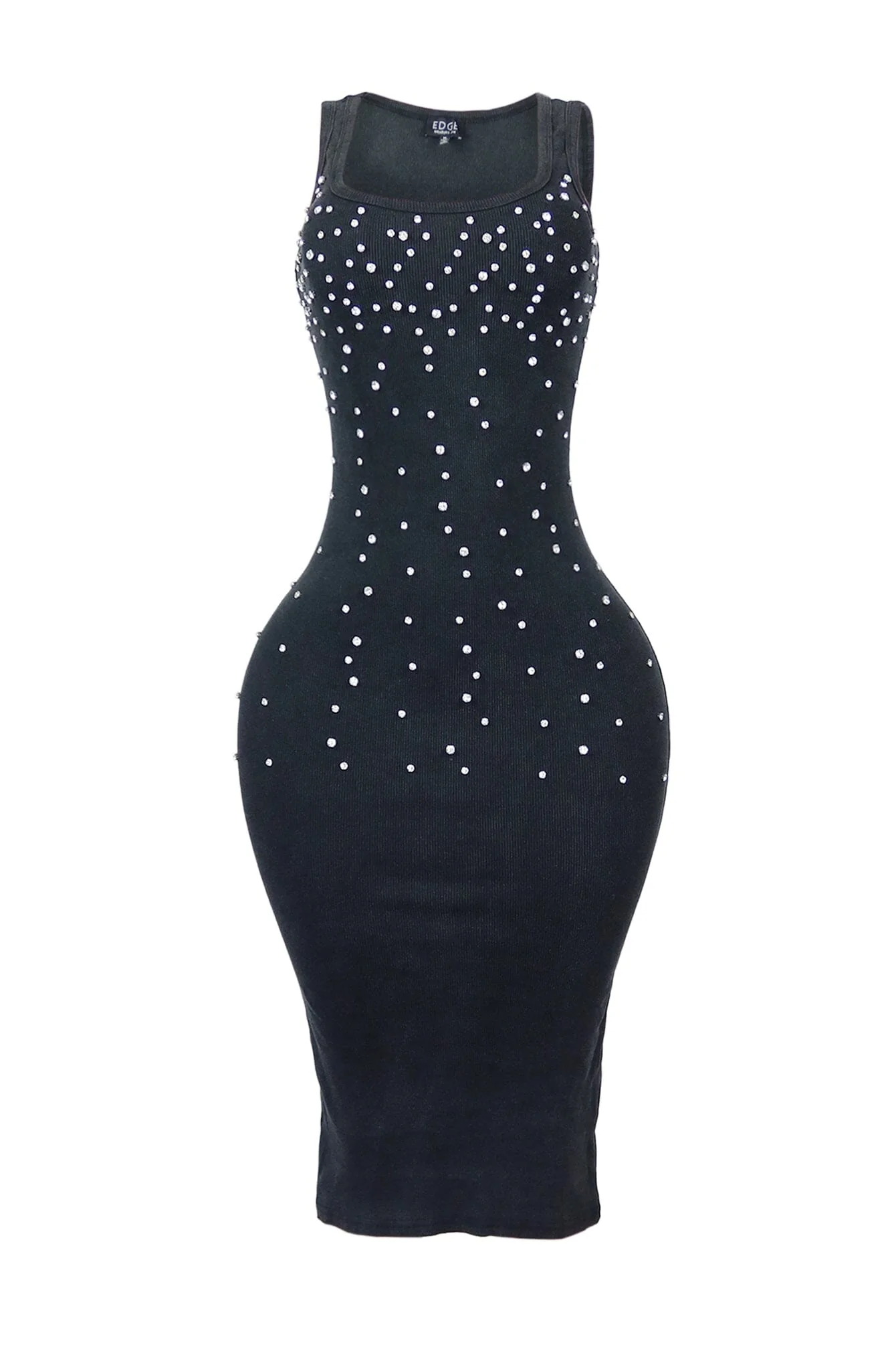 Full Focus Rhinestone Midi Dress - Image 3