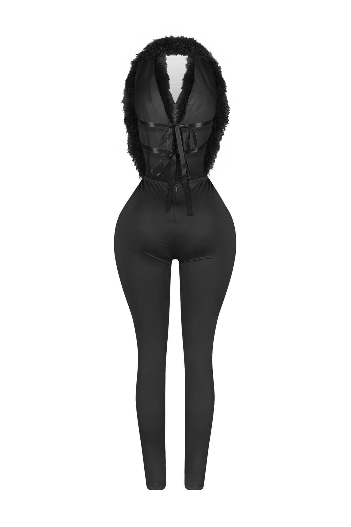 Fur Kissed Backless Jumpsuit - Image 10