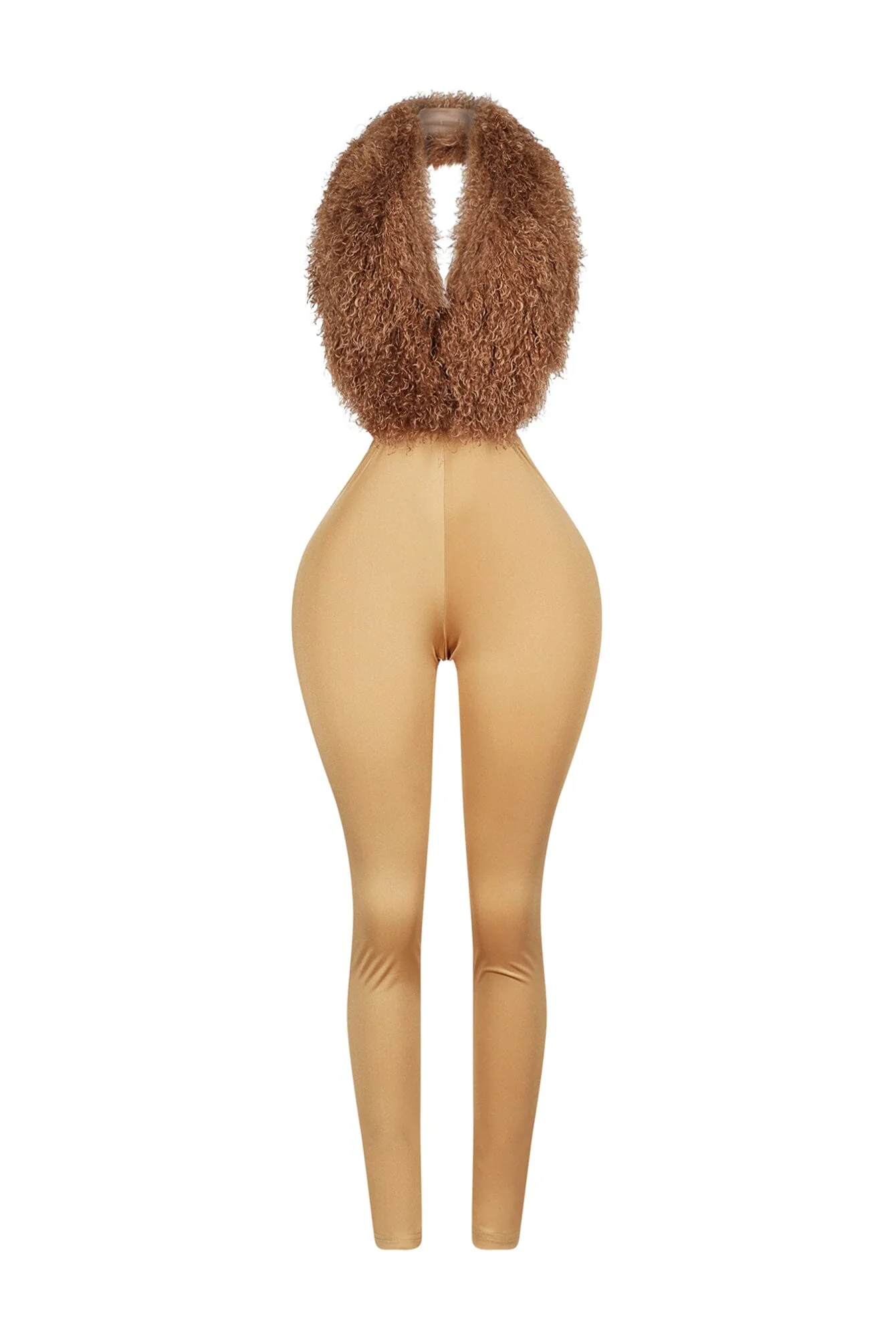 Fur Kissed Backless Jumpsuit - Image 6