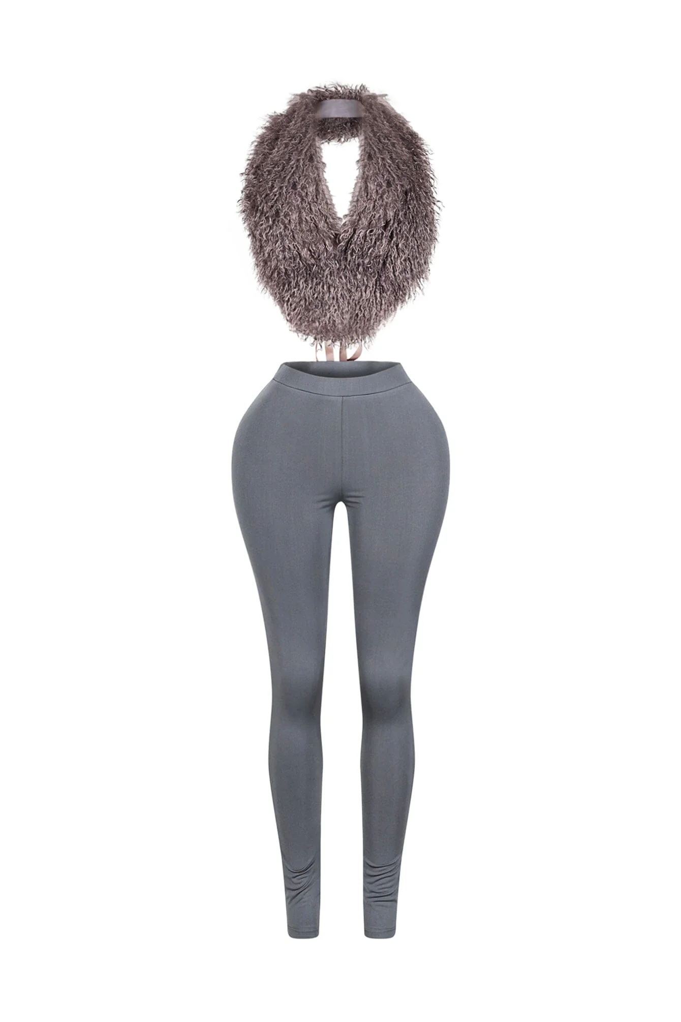 Furista Fur Halter Vest & Leggings SET - Image 8