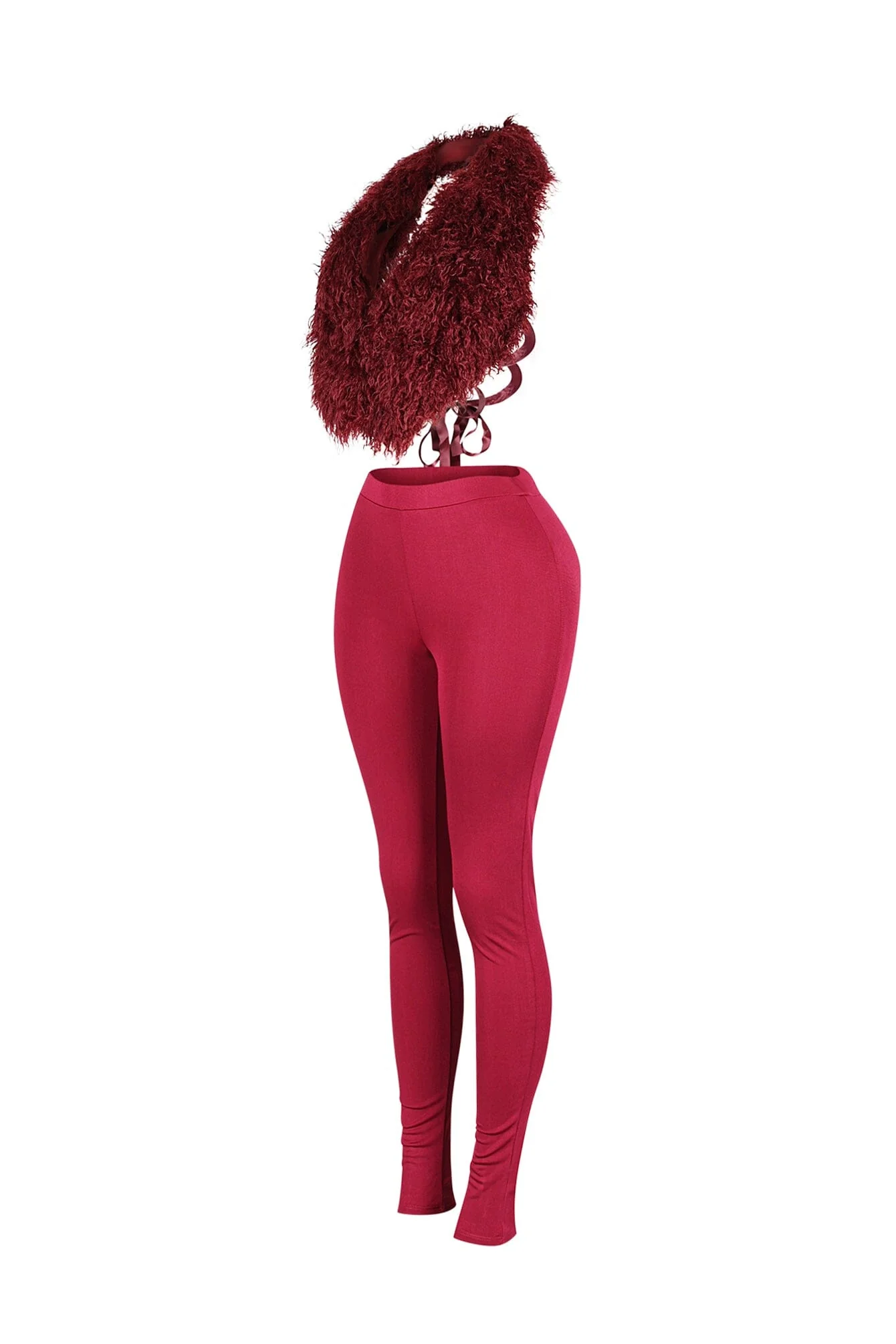 Furista Fur Halter Vest & Leggings SET - Image 9