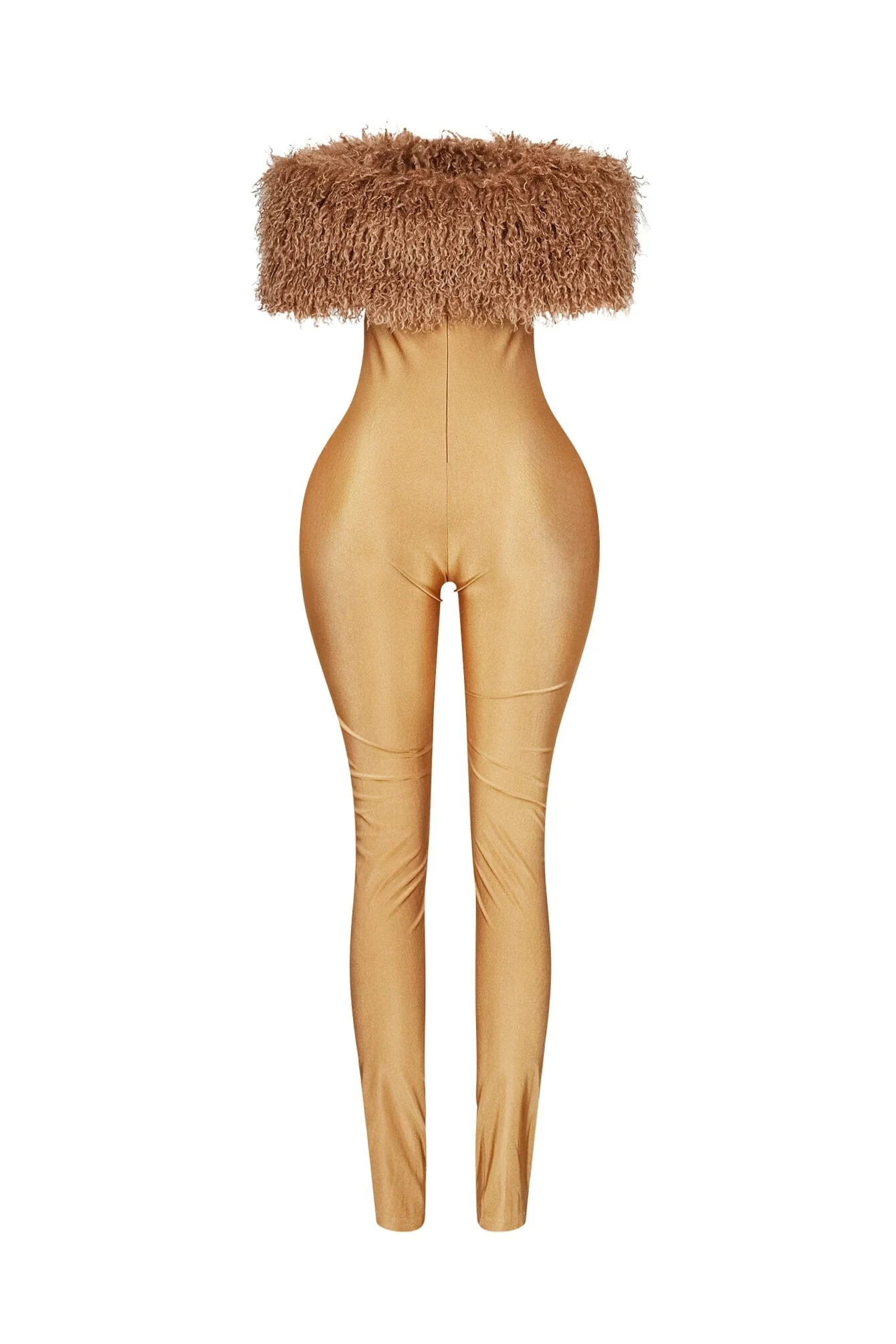 Furshine Off Shoulder Tricoat Jumpsuit - Image 8