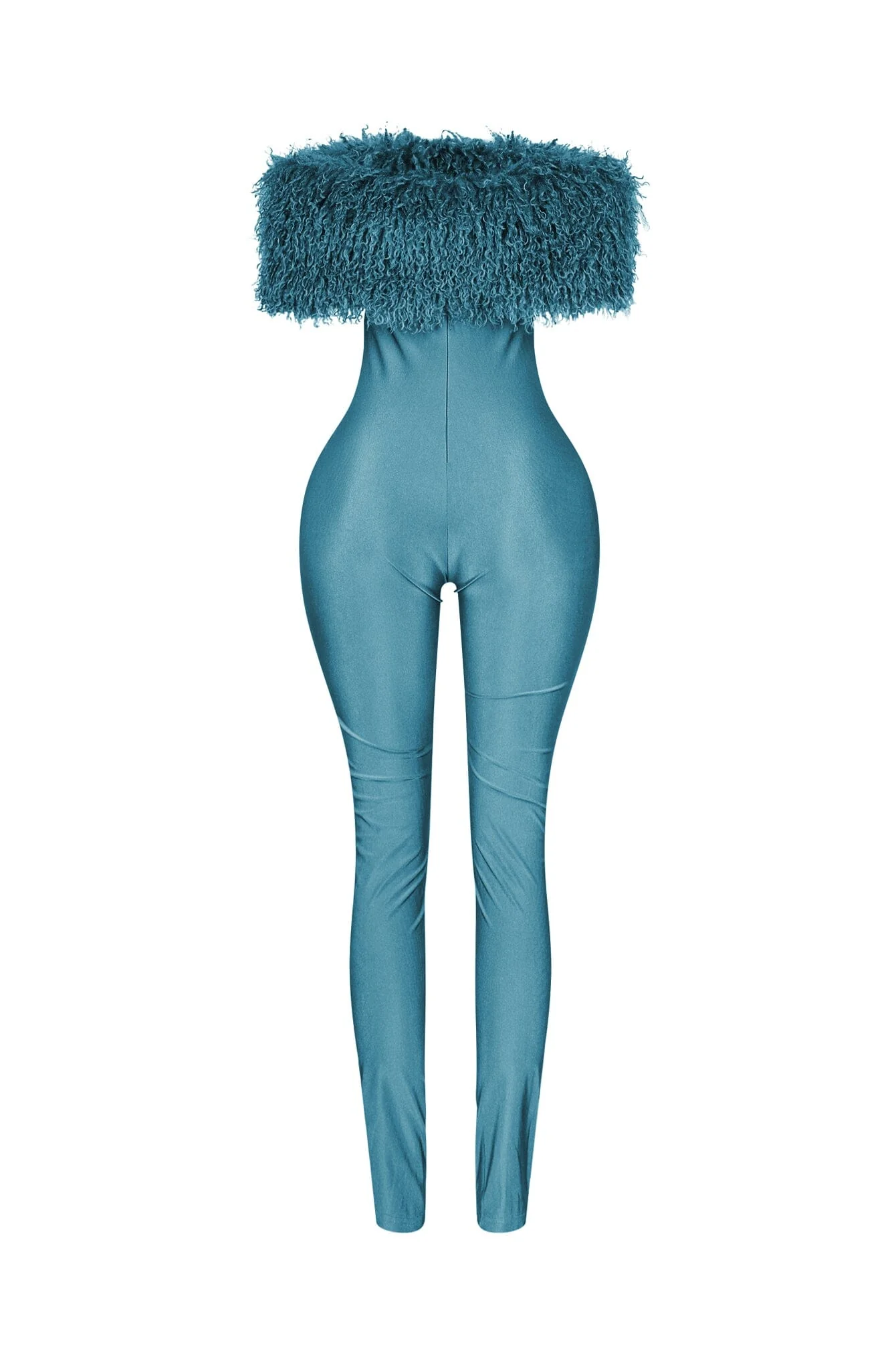 Furshine Off Shoulder Tricoat Jumpsuit - Image 9