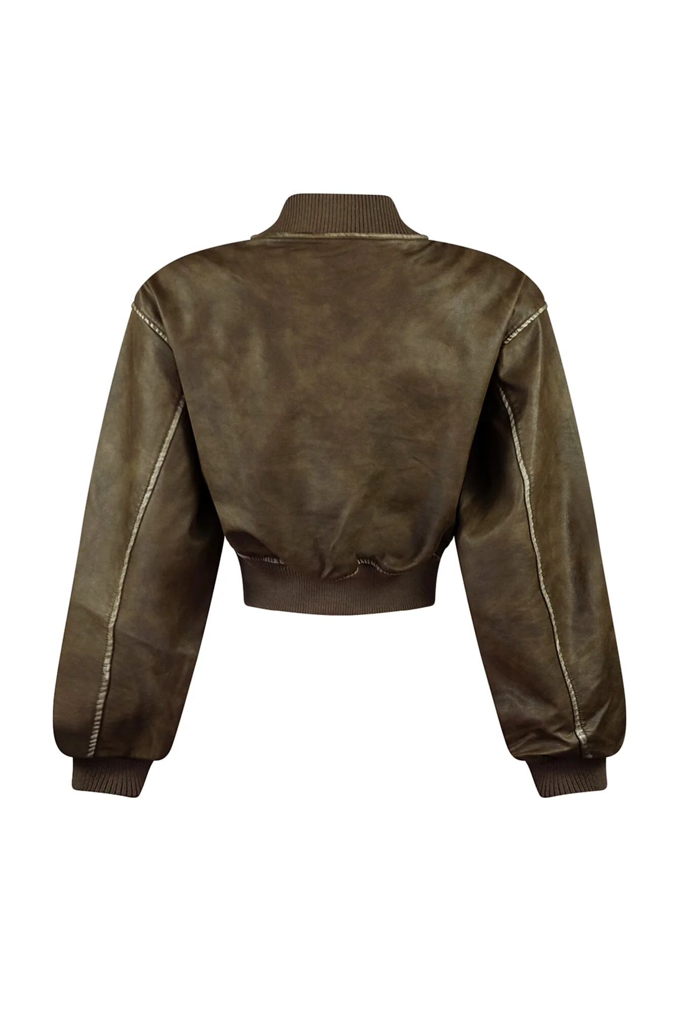 Gianna Faux Leather Bomber Jacket - Image 7