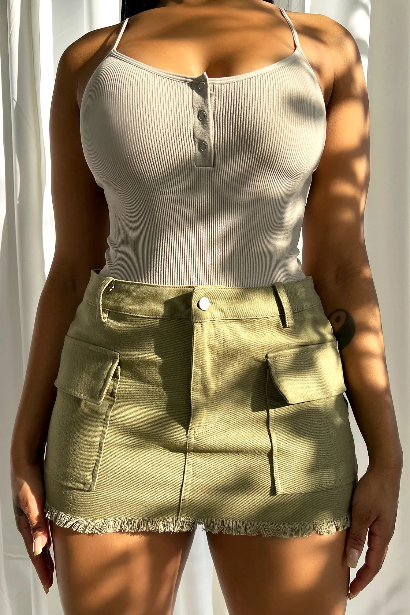 Gigi Mid Rise Cargo Skirt - Image 7