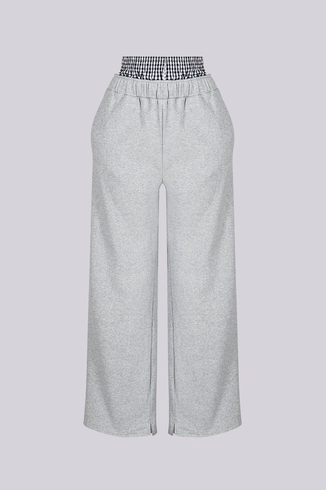 Gingham Boxer Trim Sweatpants - Image 3