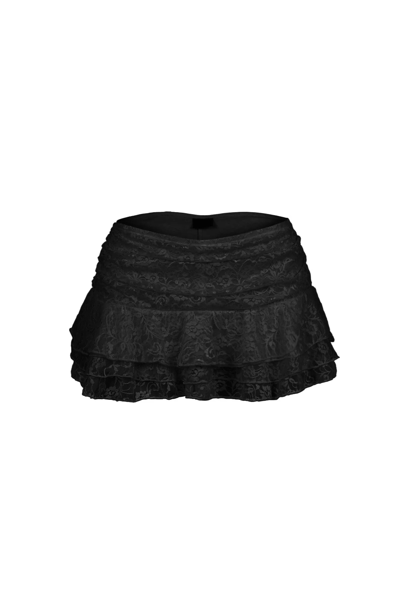 Girls Aesthetic Floral Lace Mini Skirt - Image 5