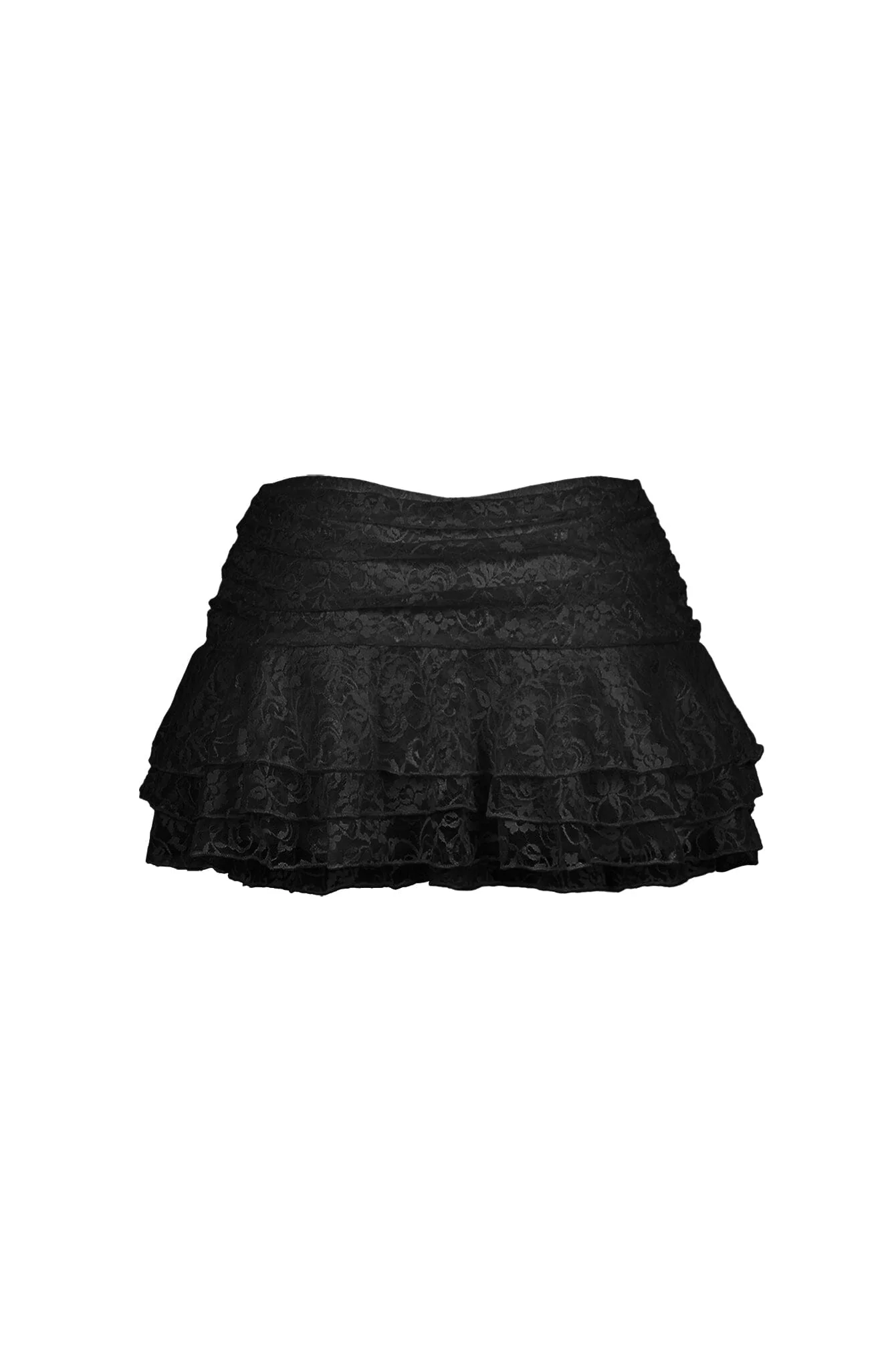 Girls Aesthetic Floral Lace Mini Skirt - Image 7