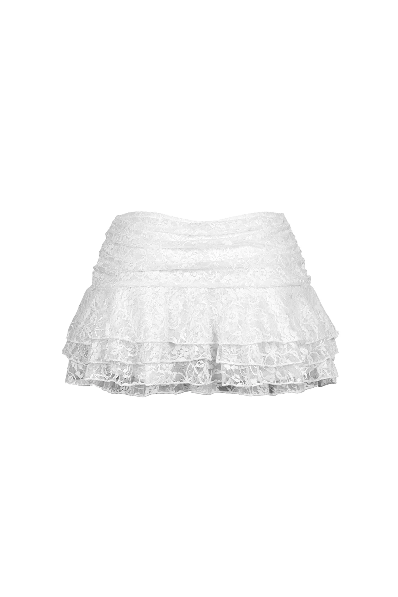 Girls Aesthetic Floral Lace Mini Skirt - Image 8
