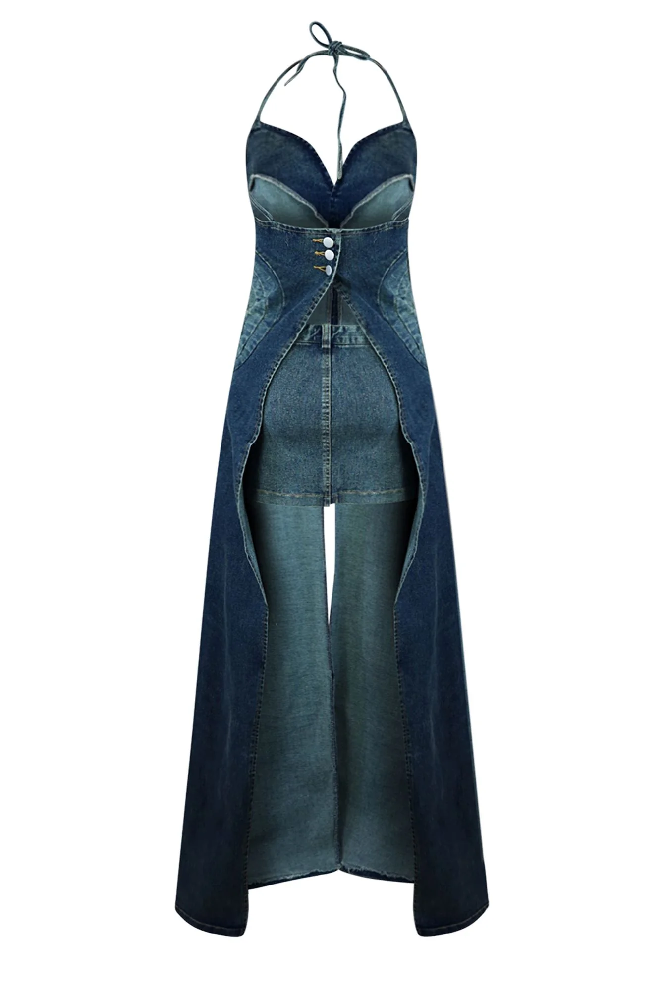 Glitch Out Denim Top & Skirt Set - Image 4
