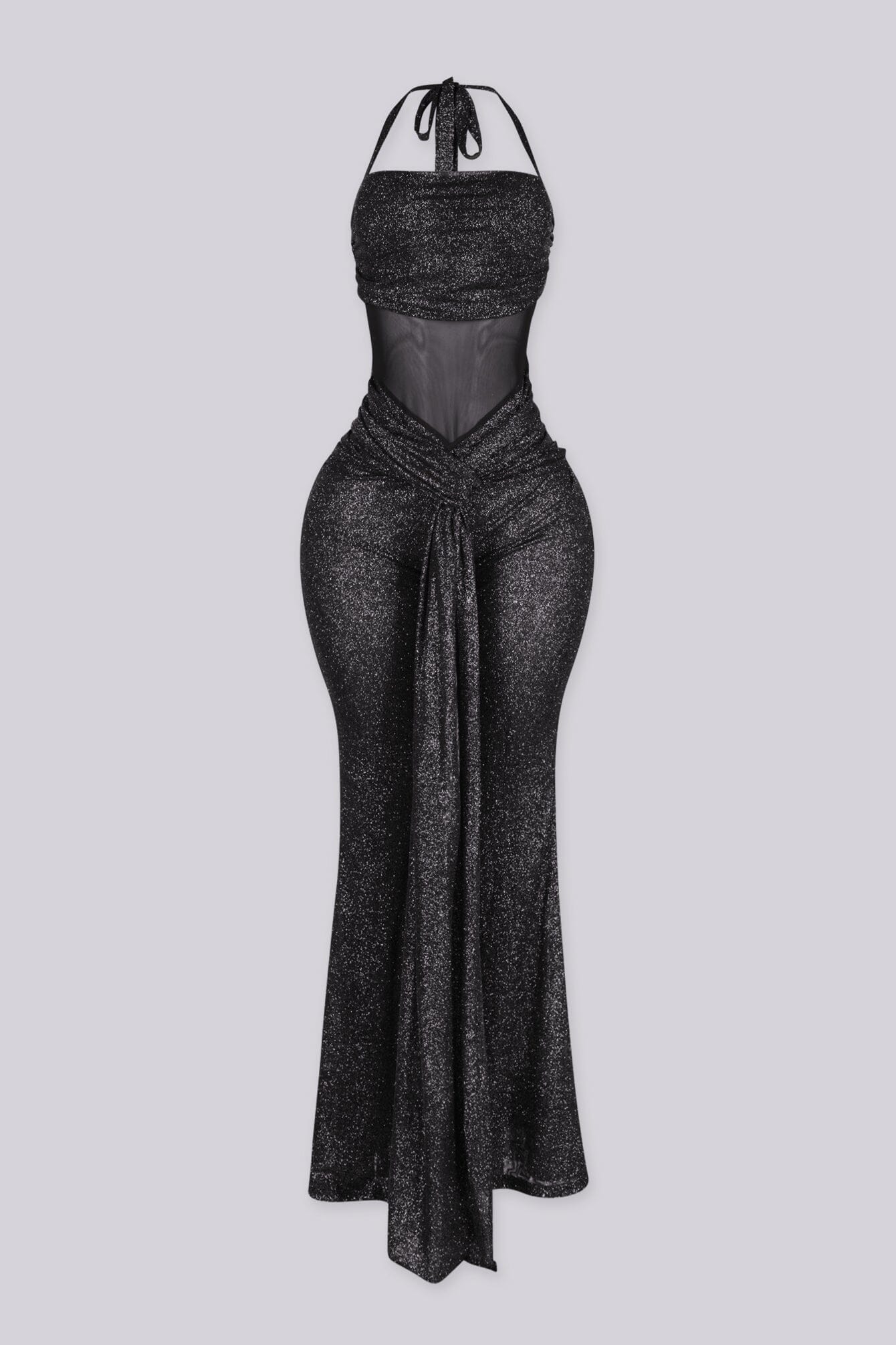 Glitterati Sheer Corset Halter Jumpsuit - Image 4
