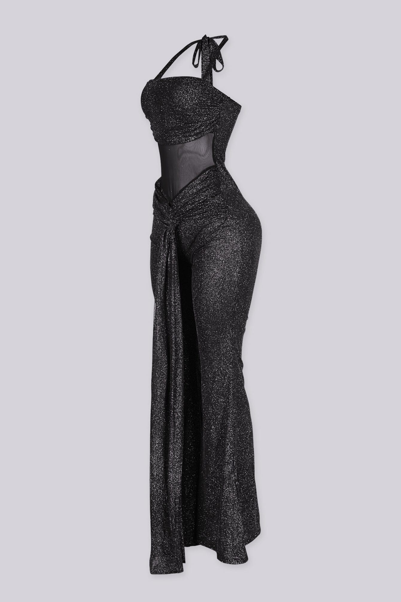 Glitterati Sheer Corset Halter Jumpsuit - Image 5