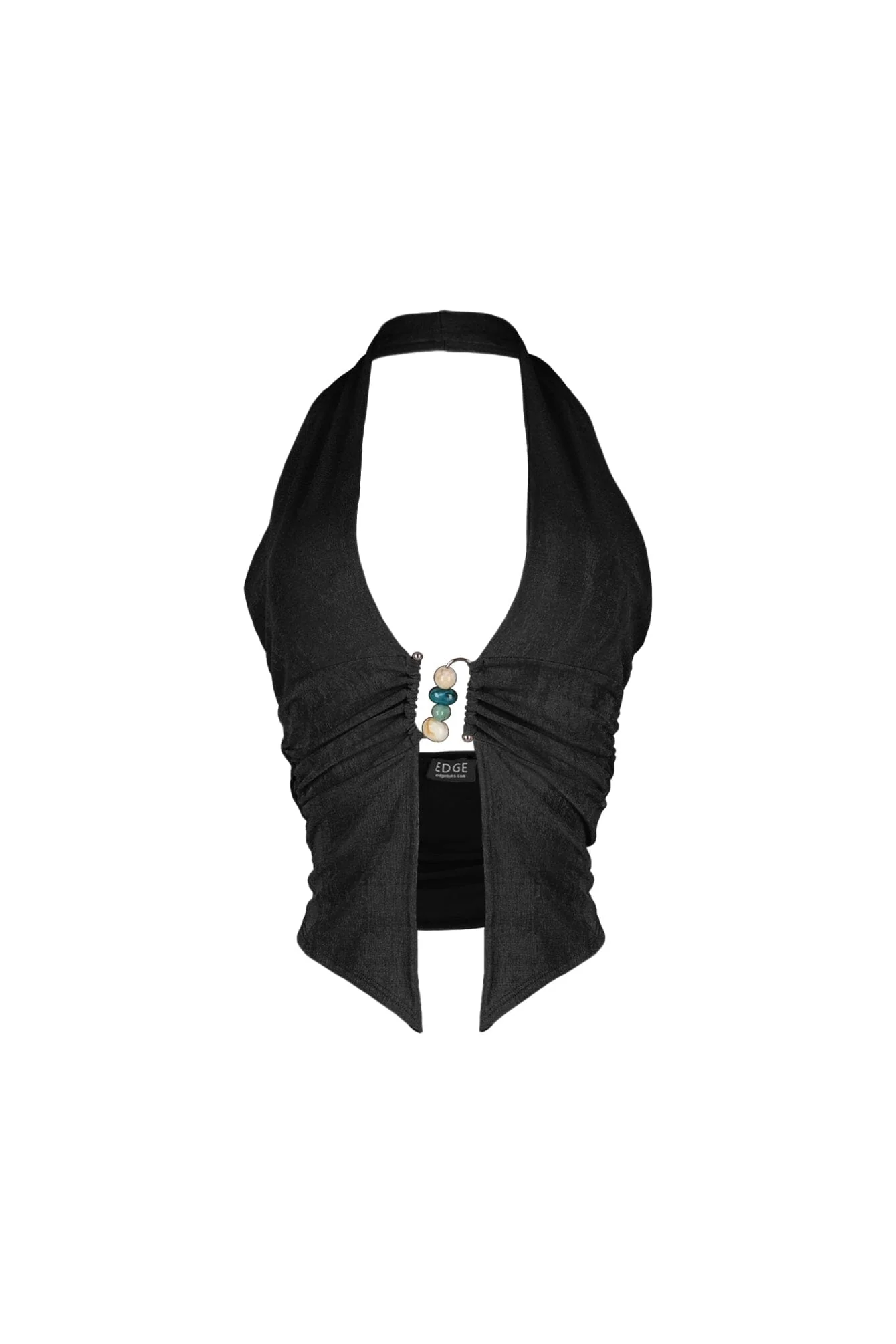 Goa Slinky Beaded Halter Top - Image 4