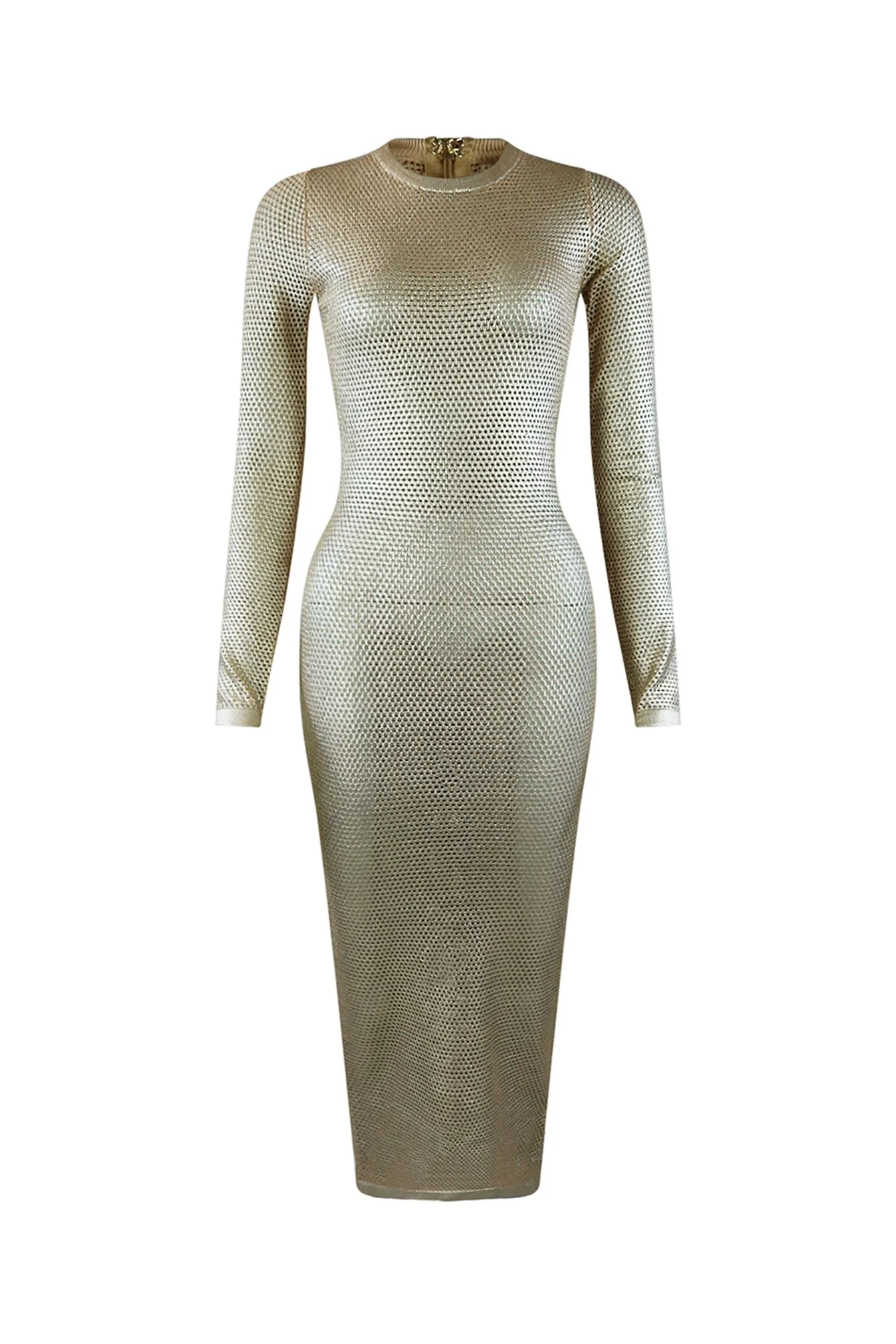 Gold Rush Metallic Midi Dress - Image 3