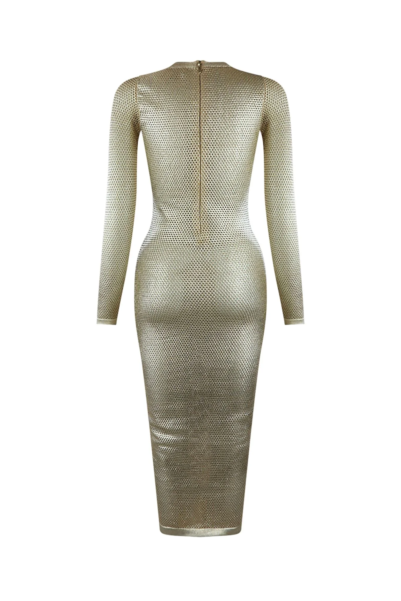 Gold Rush Metallic Midi Dress - Image 4