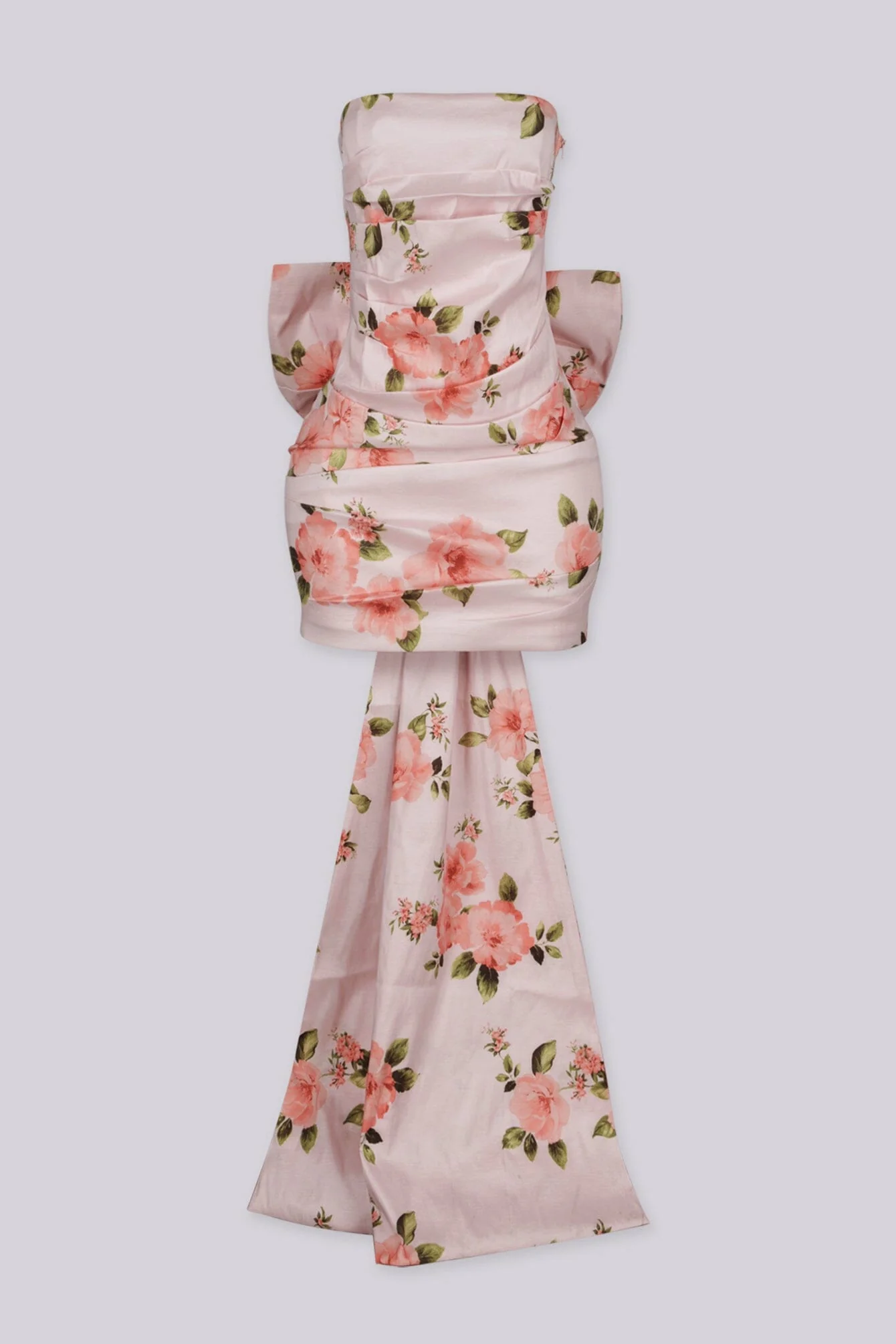 Grand Bow Satin Mini Dress - Image 5