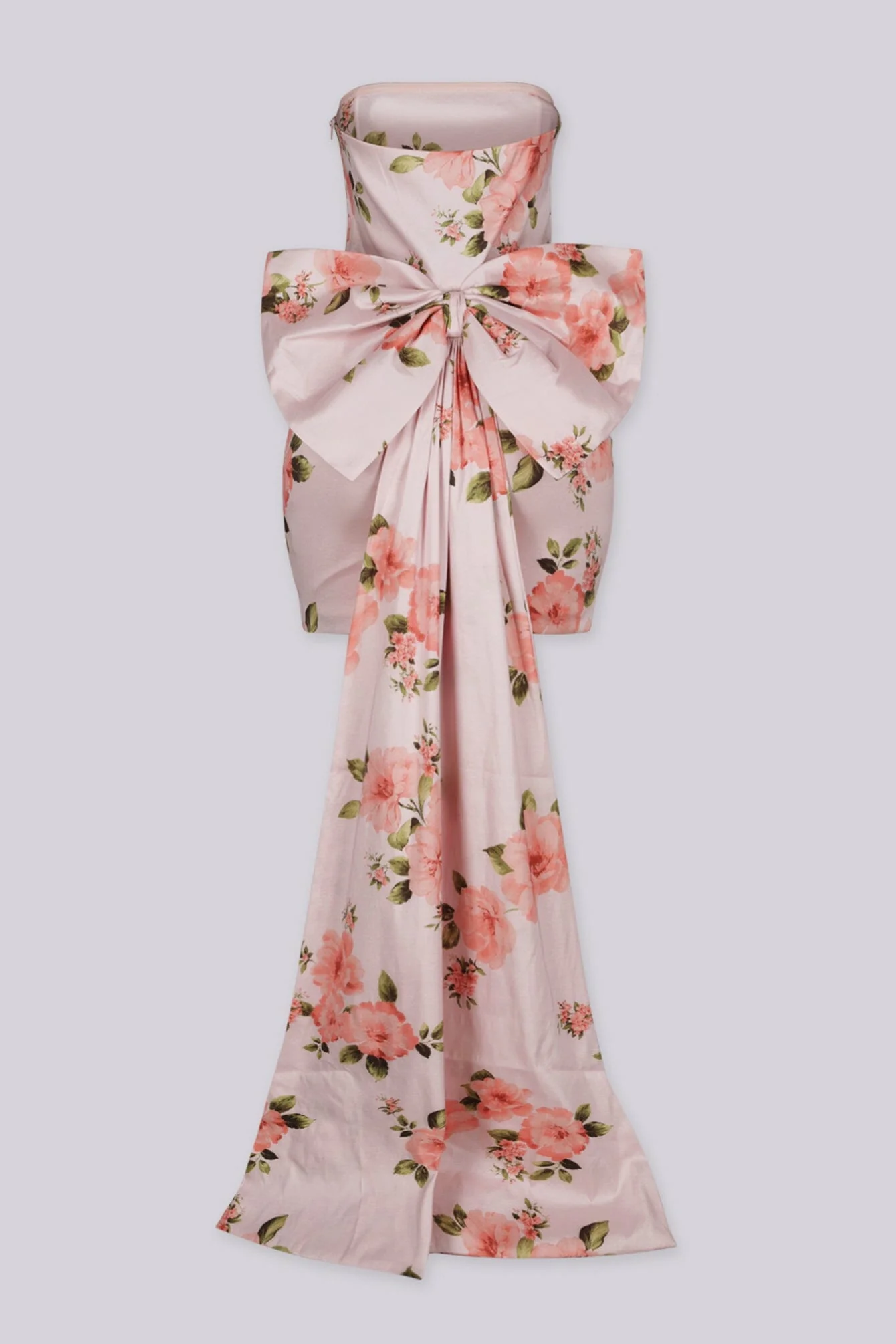 Grand Bow Satin Mini Dress - Image 7