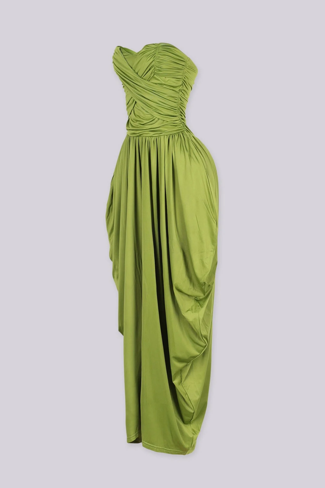 Harem Draped Strapless Jumpsuit - Image 9