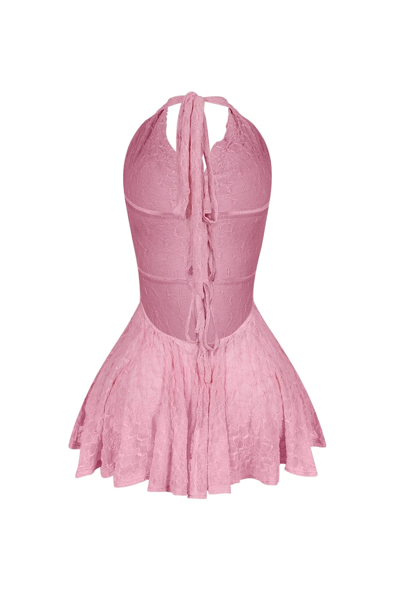 Hattie Lace Halter Cowl Mini Dress - Image 10