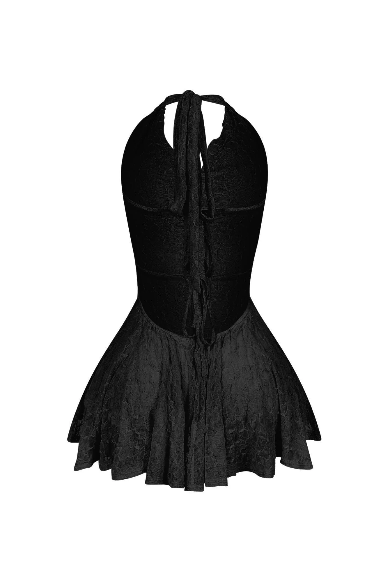 Hattie Lace Halter Cowl Mini Dress - Image 9