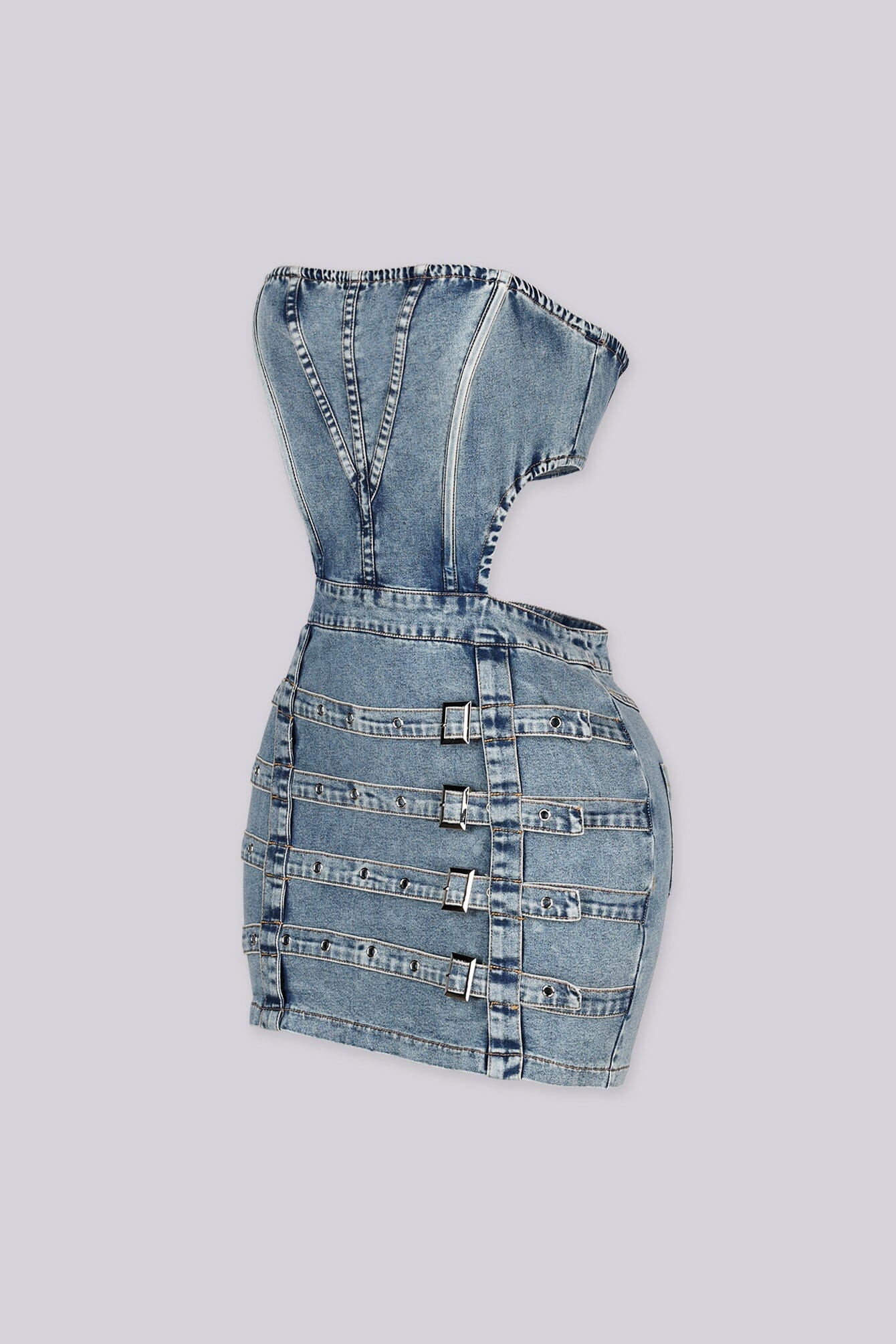 Havoc Chunky Buckle Mini Dress - Image 5