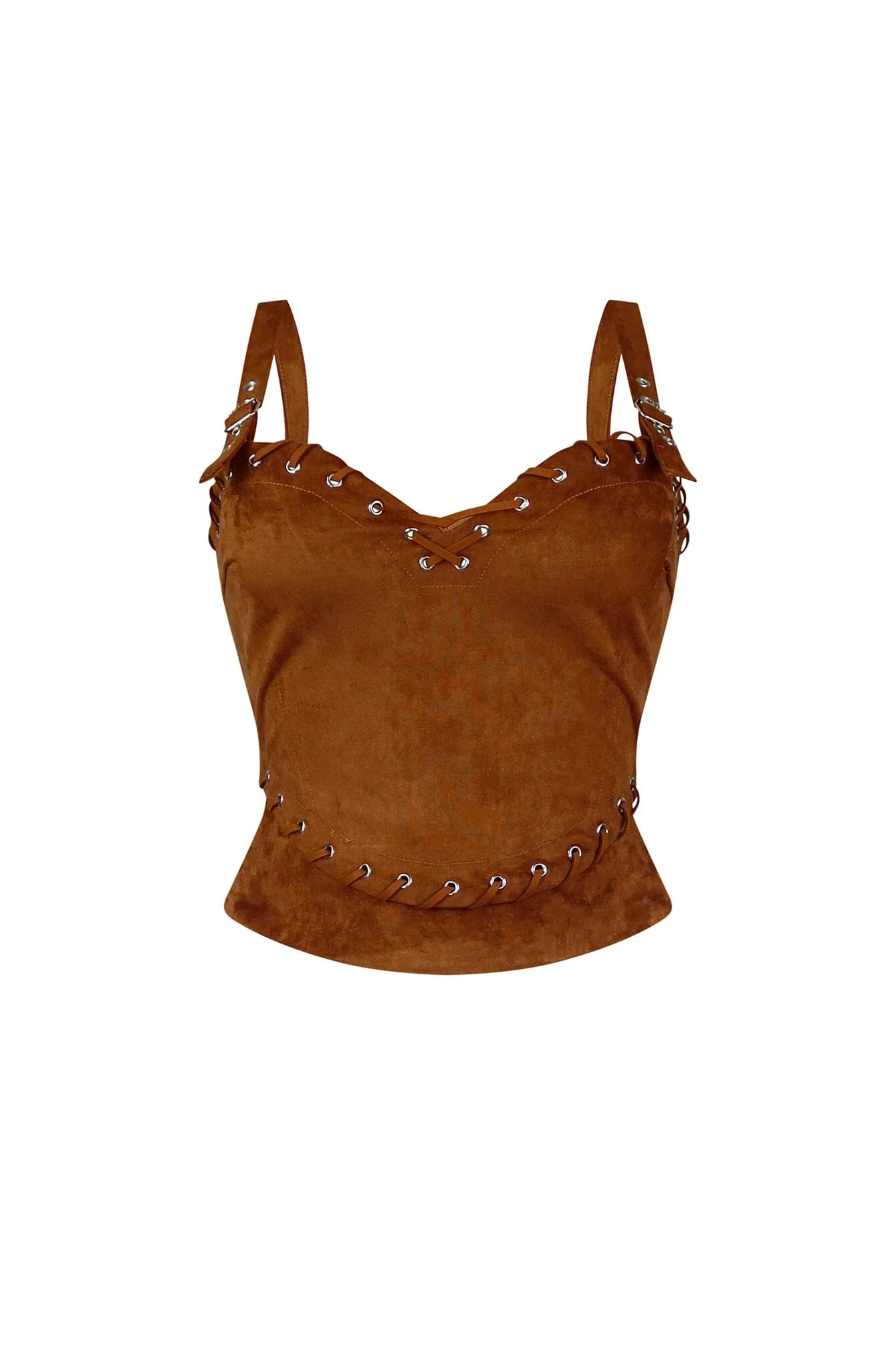 Haylow Grommet Suede Tank Top - Image 3