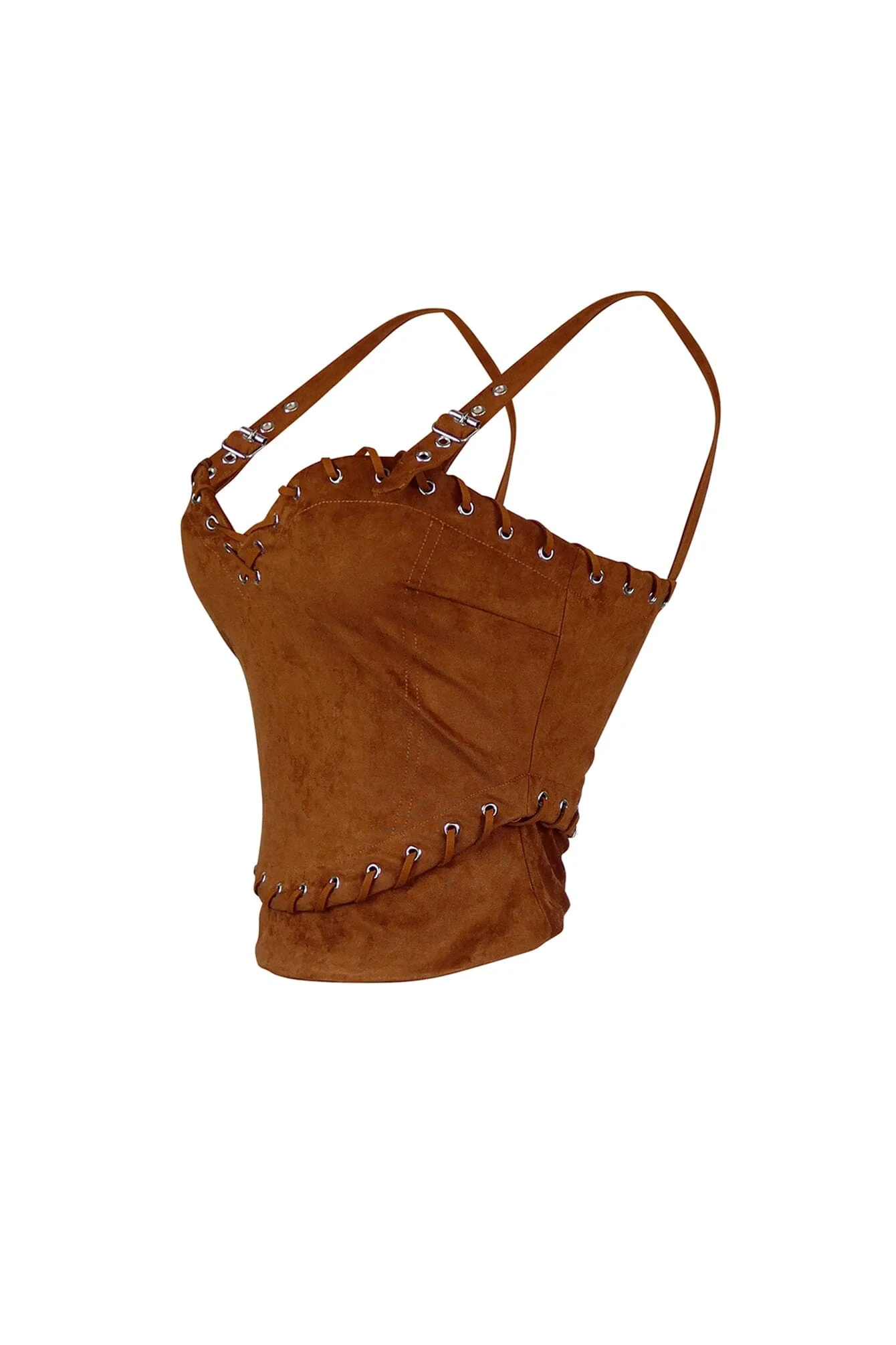 Haylow Grommet Suede Tank Top - Image 4