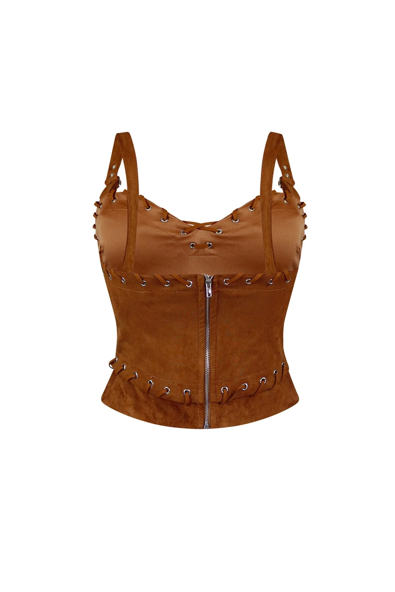 Haylow Grommet Suede Tank Top - Image 5