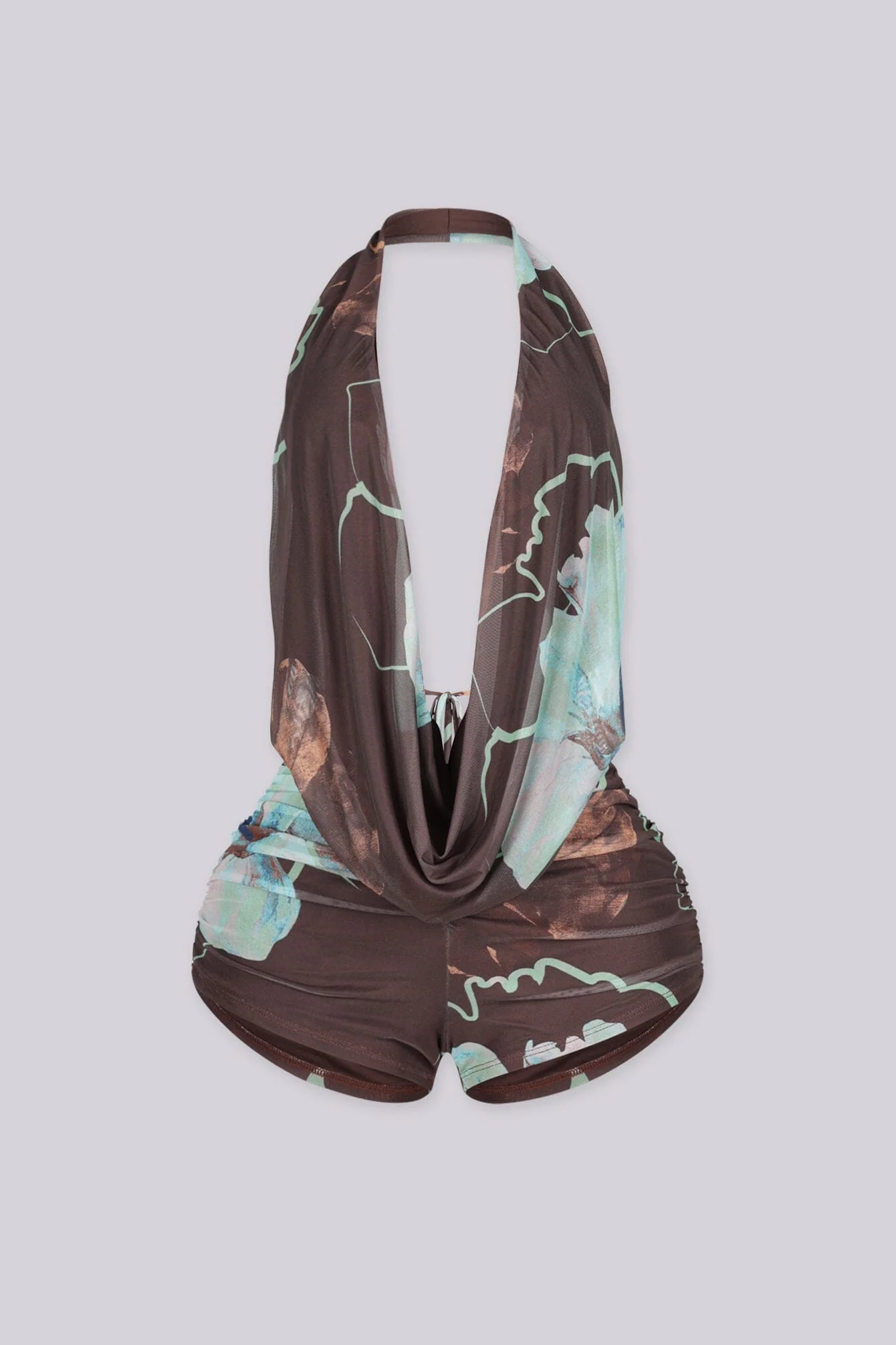 Hazard Draped Halter Romper - Image 8