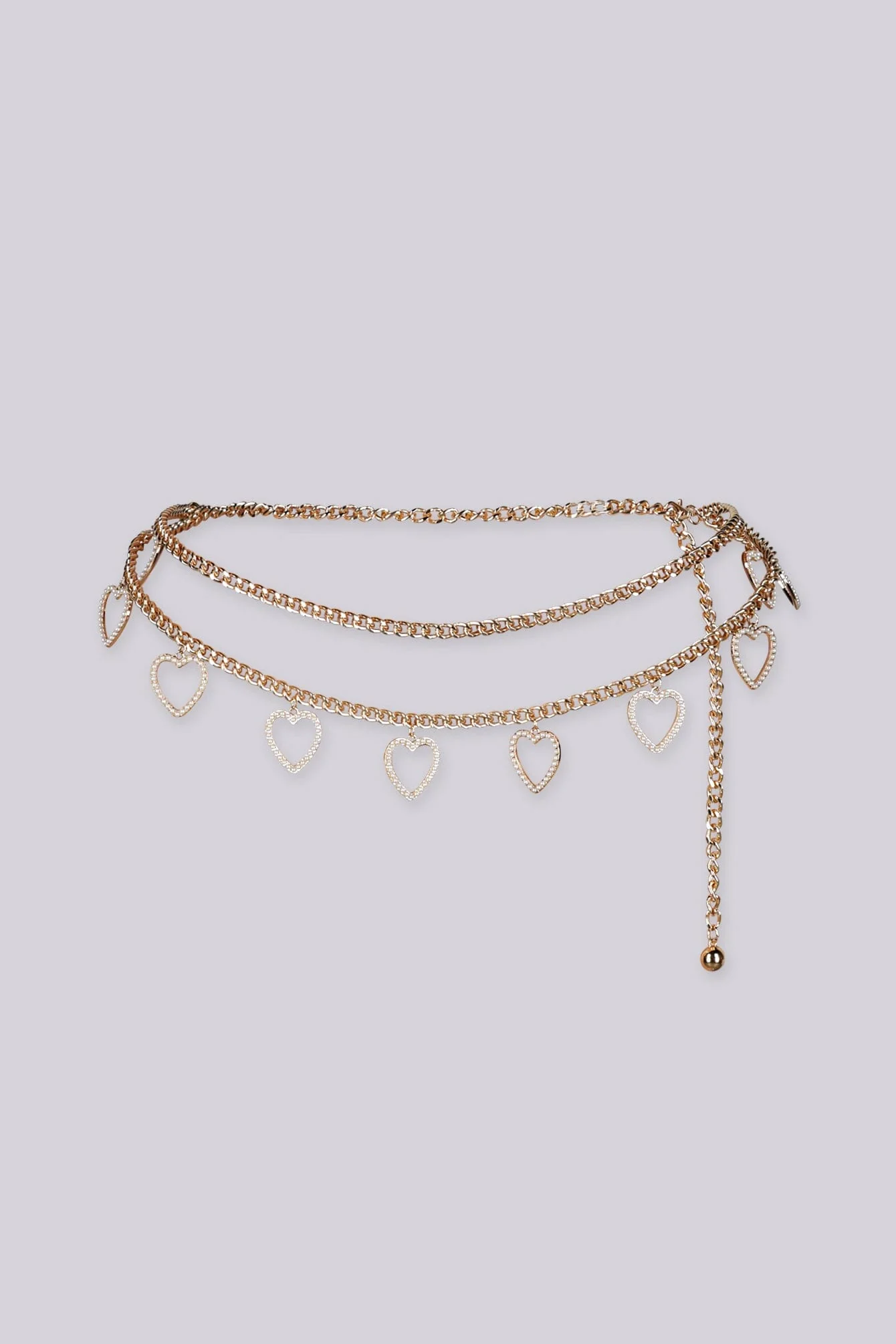 Heart Charm Chain Belt