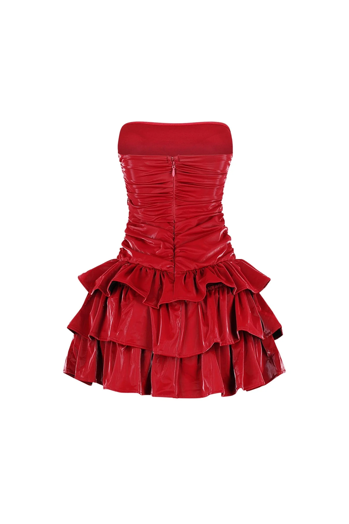 Helsinki Faux Leather Tube Mini Dress - Image 10