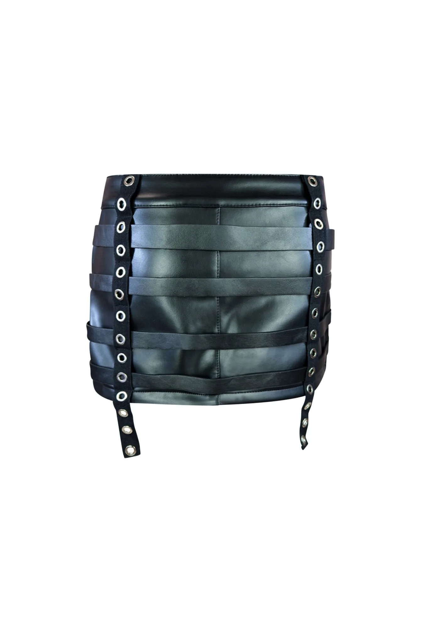 Here 4 You Belted Faux Leather Skirt - Image 3