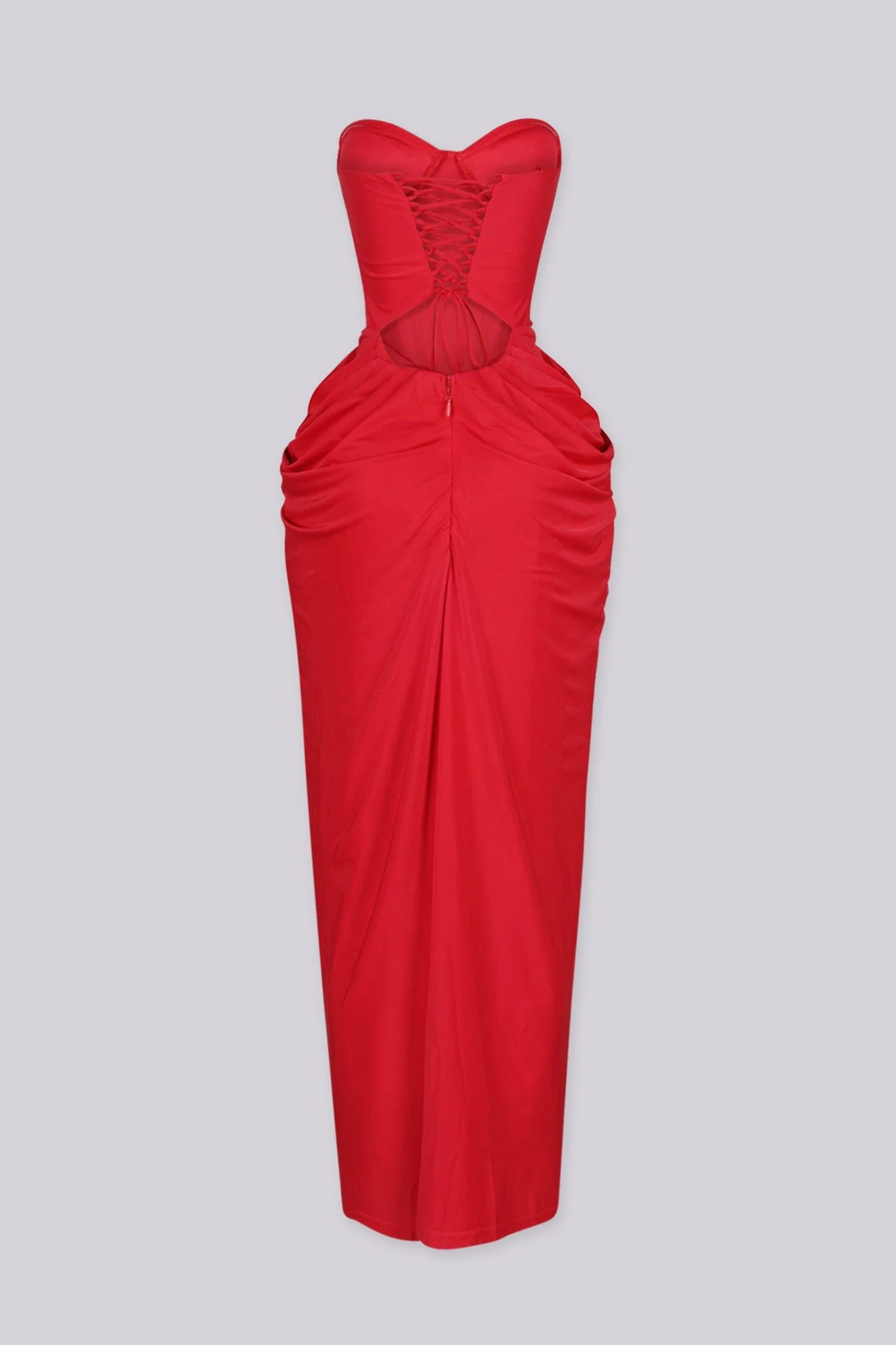 Hollywood Draped Midi Dress - Image 9