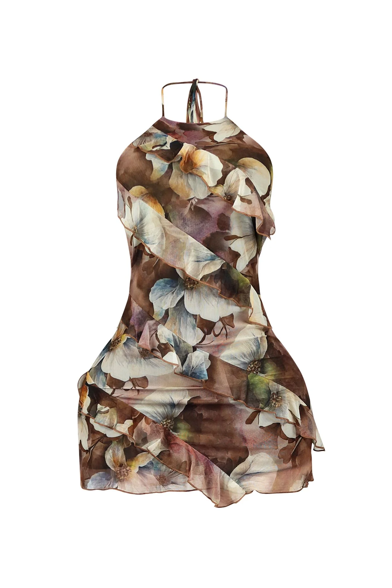 Hopeless Romantic Mesh Print Ruffle Dress - Image 10