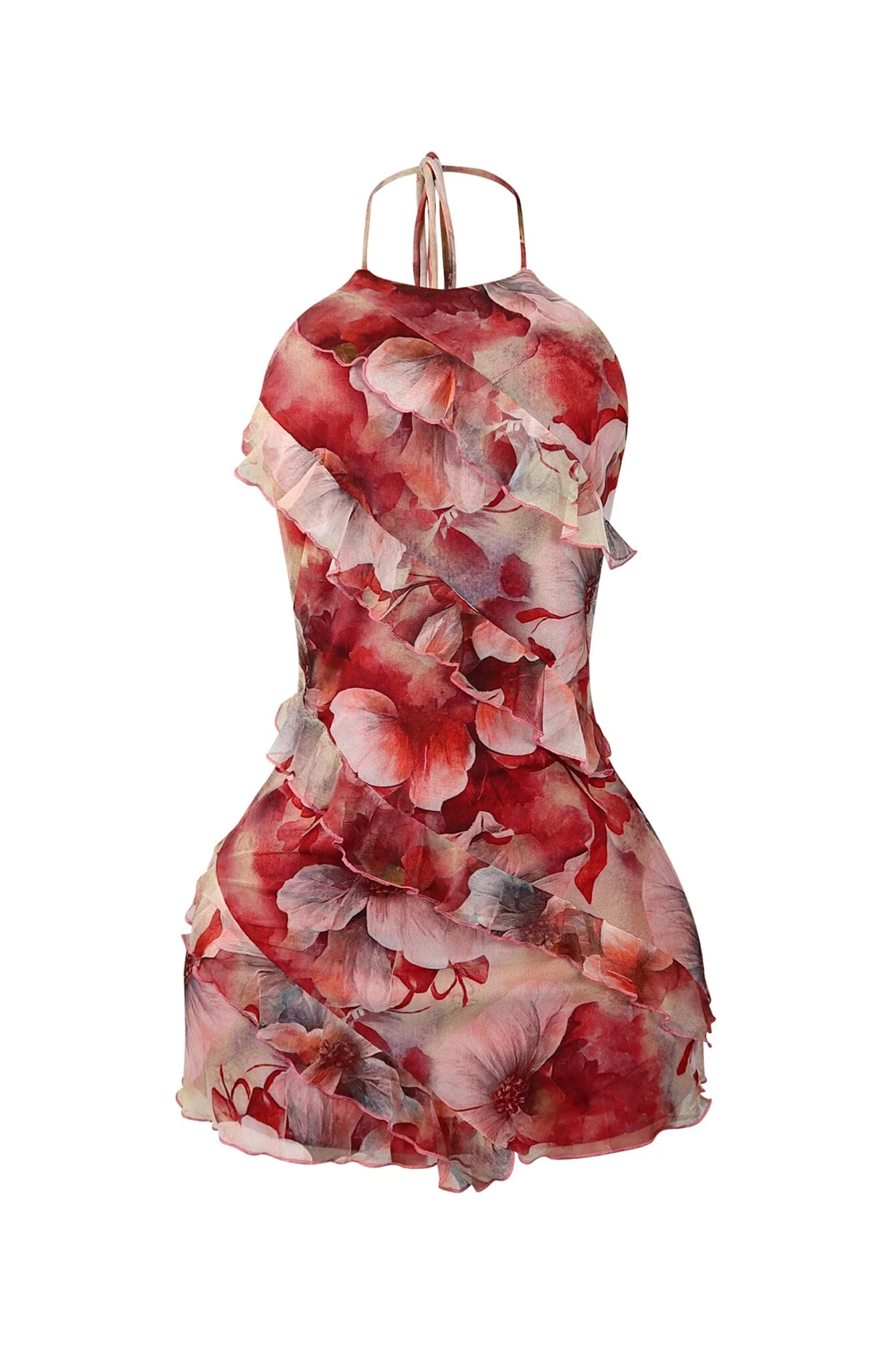 Hopeless Romantic Mesh Print Ruffle Dress - Image 8