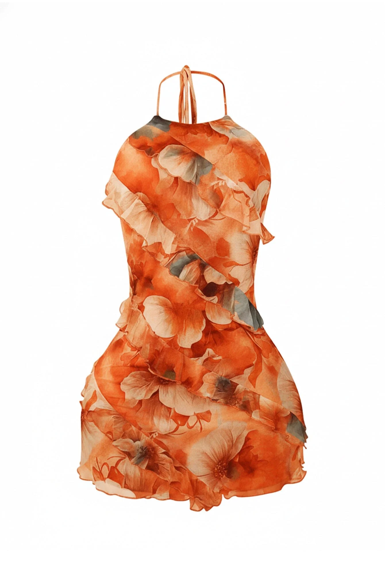 Hopeless Romantic Mesh Print Ruffle Dress - Image 9