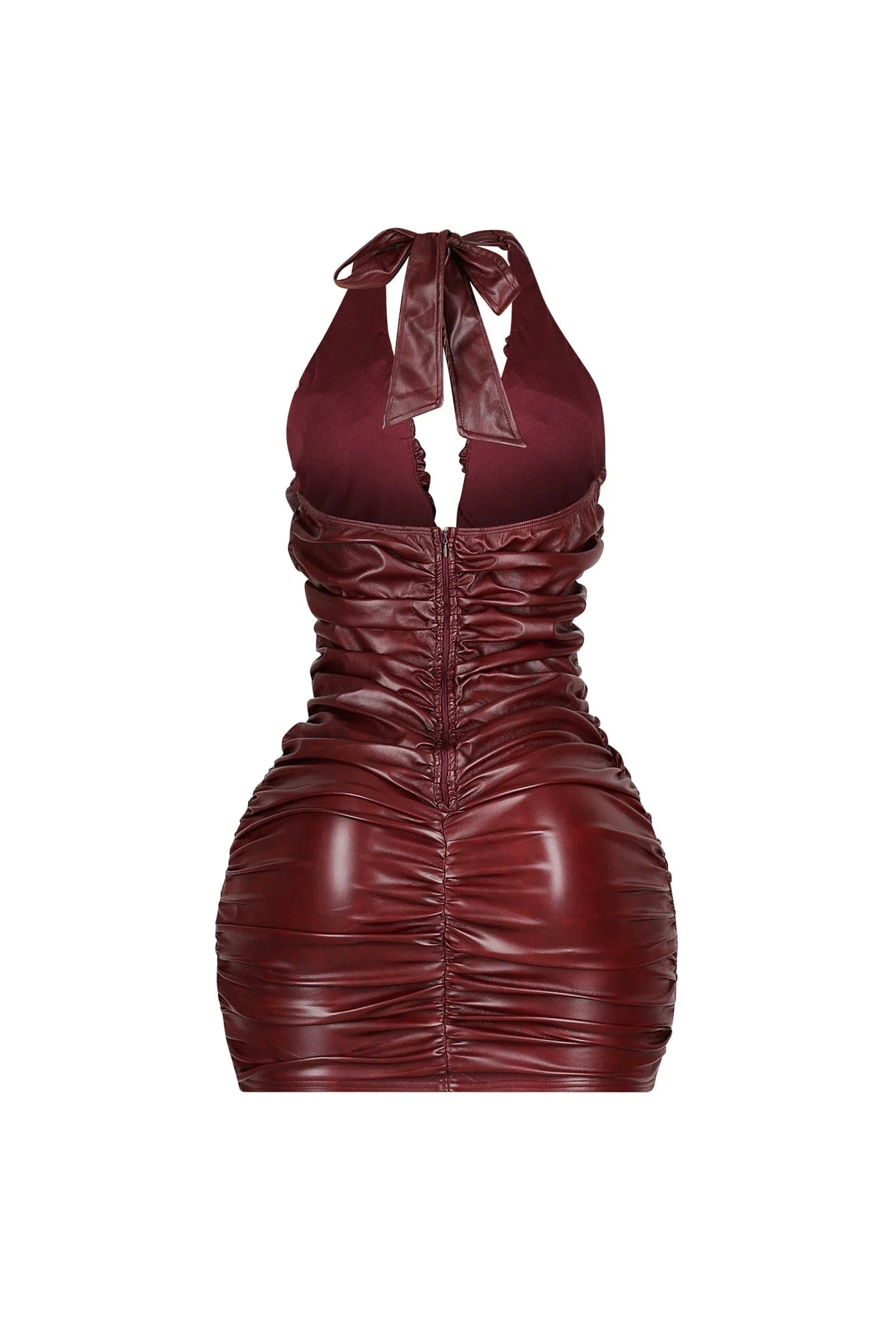Houston Faux Leather Halter Dress - Image 10