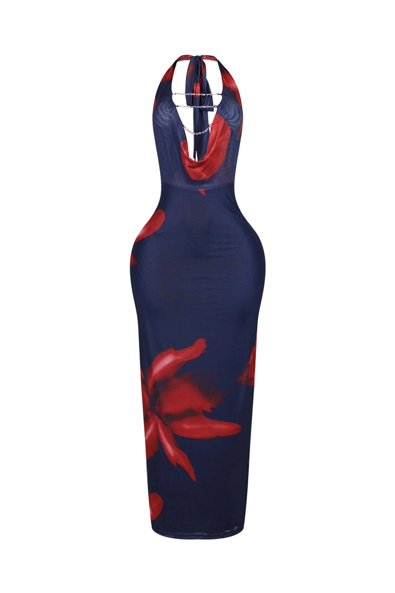 Ignite Petal Chain Cowl Maxi Dress - Image 7