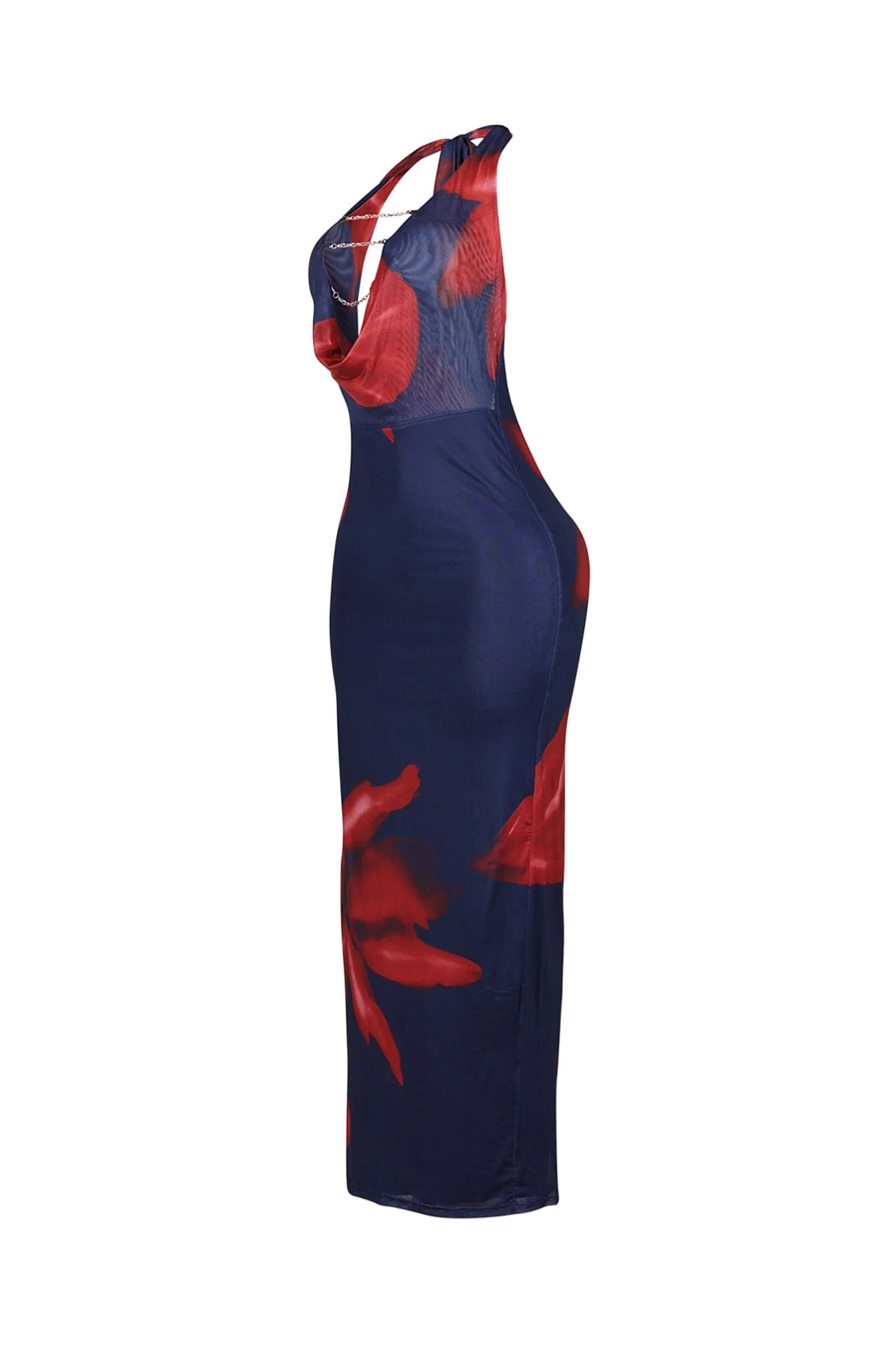 Ignite Petal Chain Cowl Maxi Dress - Image 9