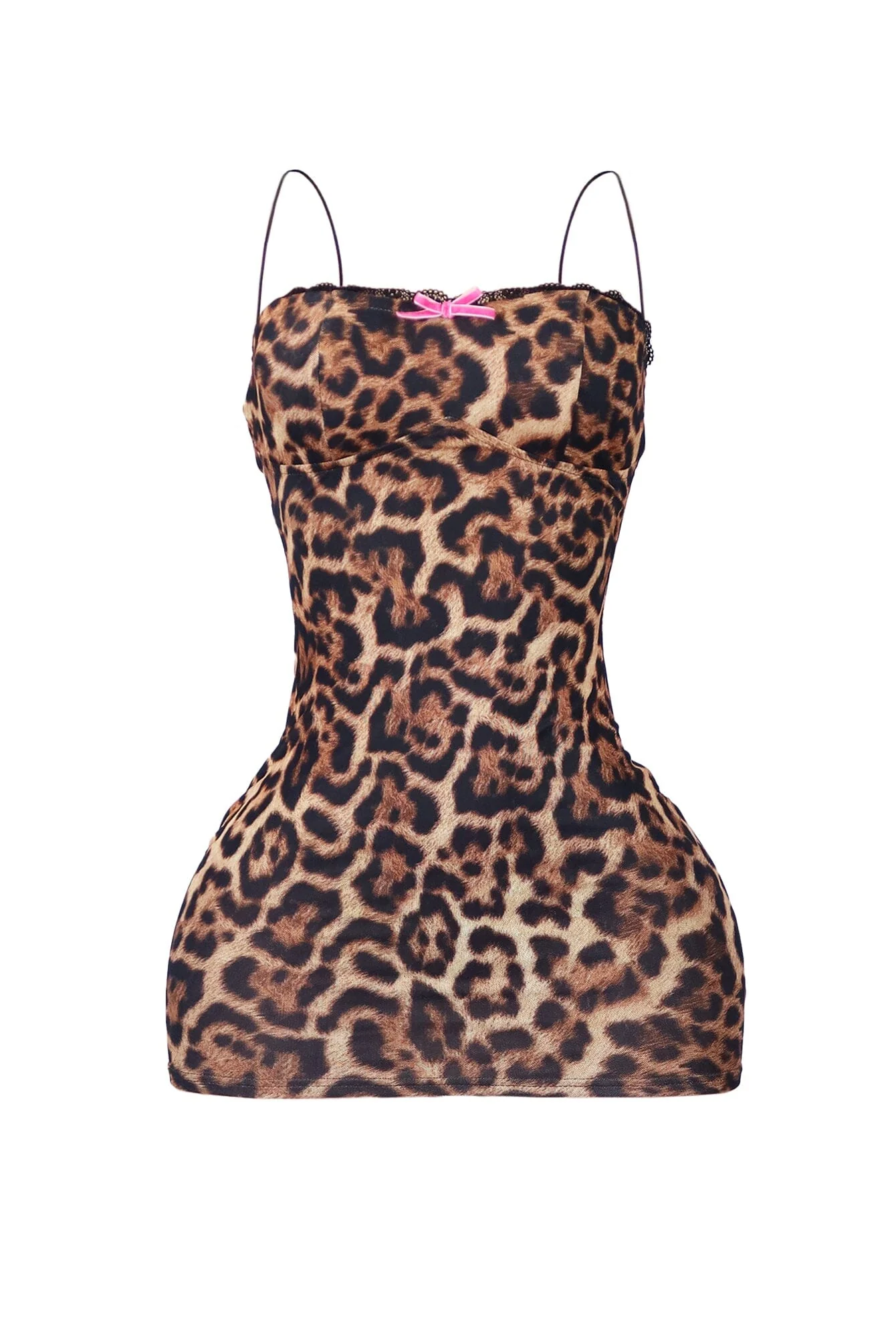 In The Mood Mesh Leopard Mini Dress - Image 3