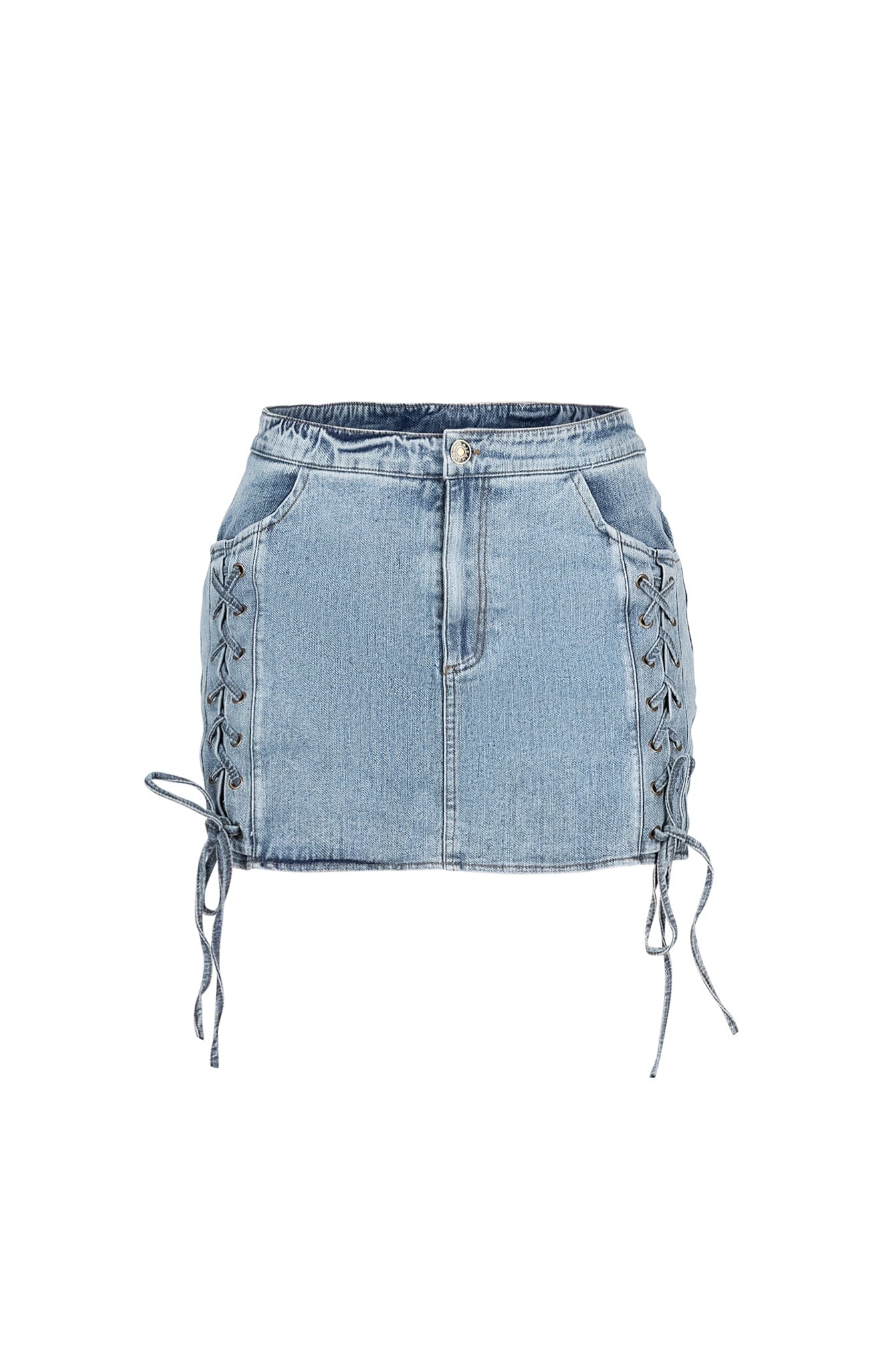 Indie Lace Up Mini Skirt - Image 3
