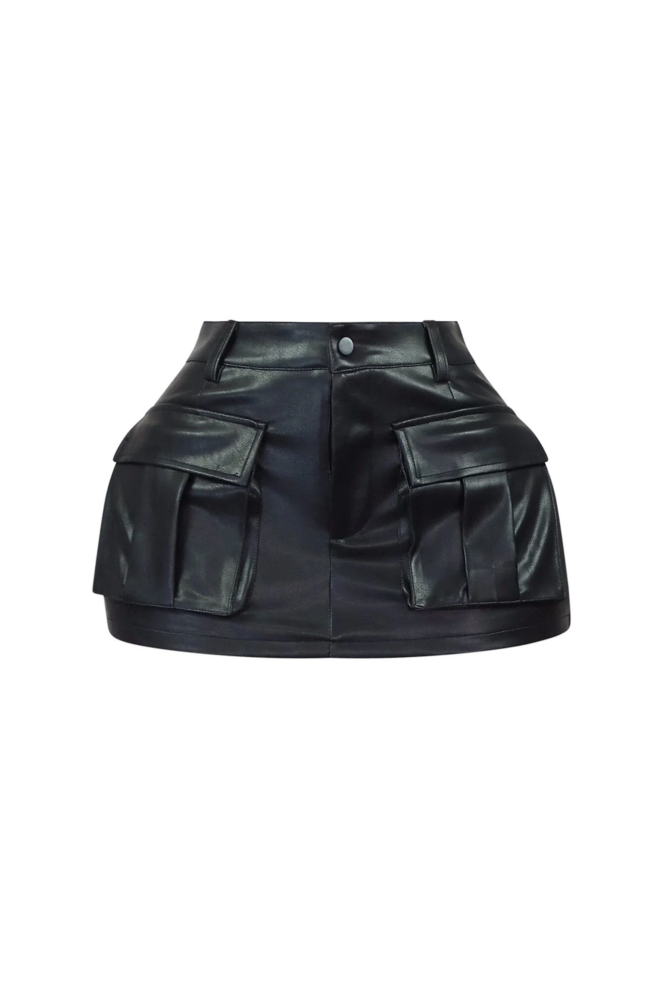 Into The Day Faux Leather Cargo Skort - Image 2
