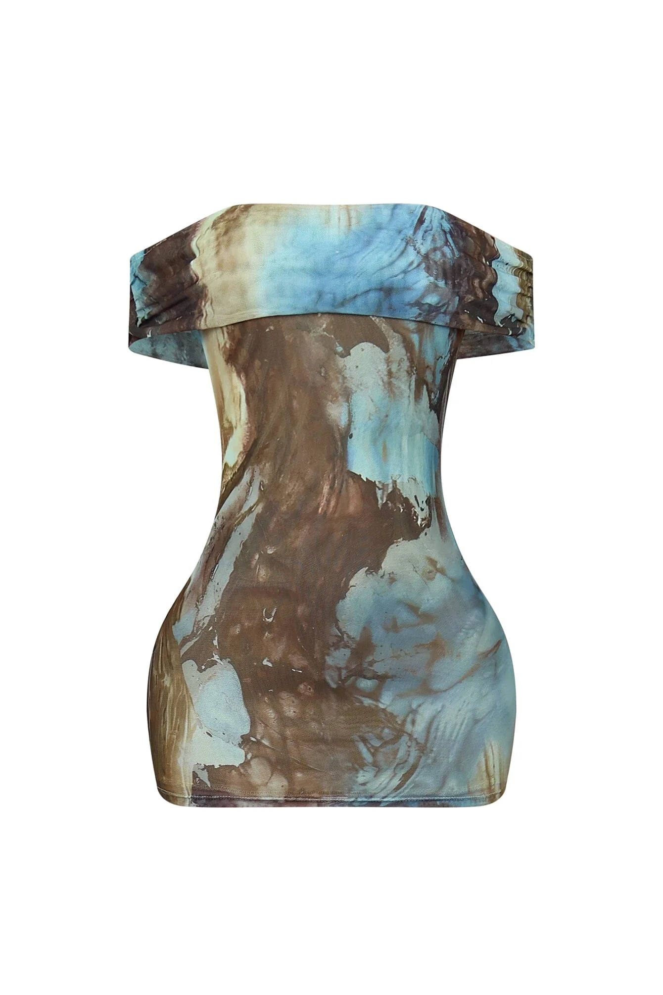 Into The Feeling Off Shoulder Mesh Mini Dress - Image 3