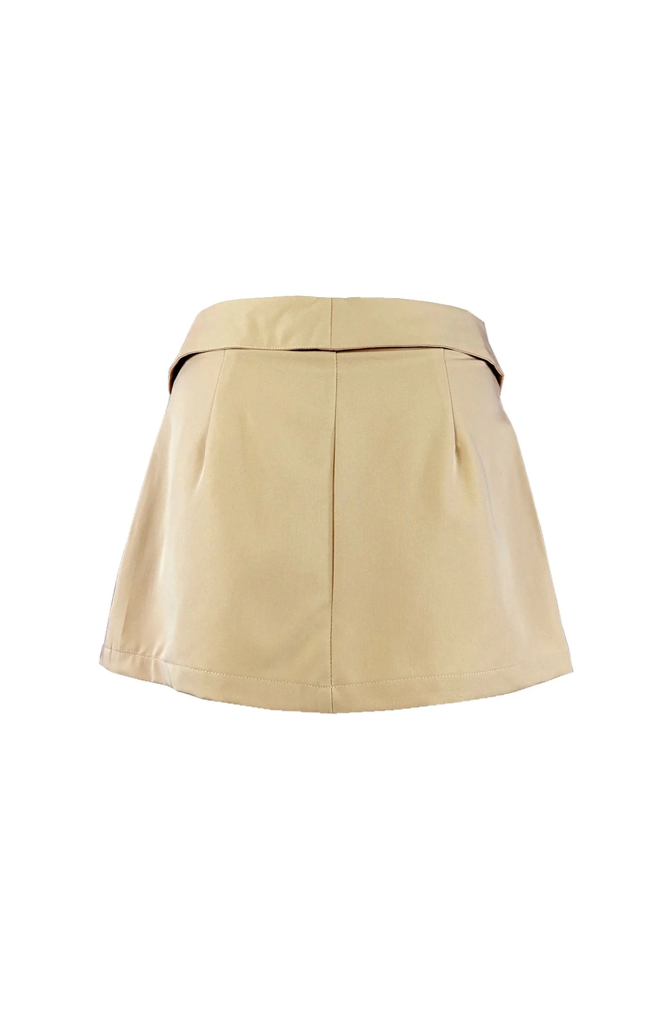 Irish Cream Pleated Mini Skort - Image 3