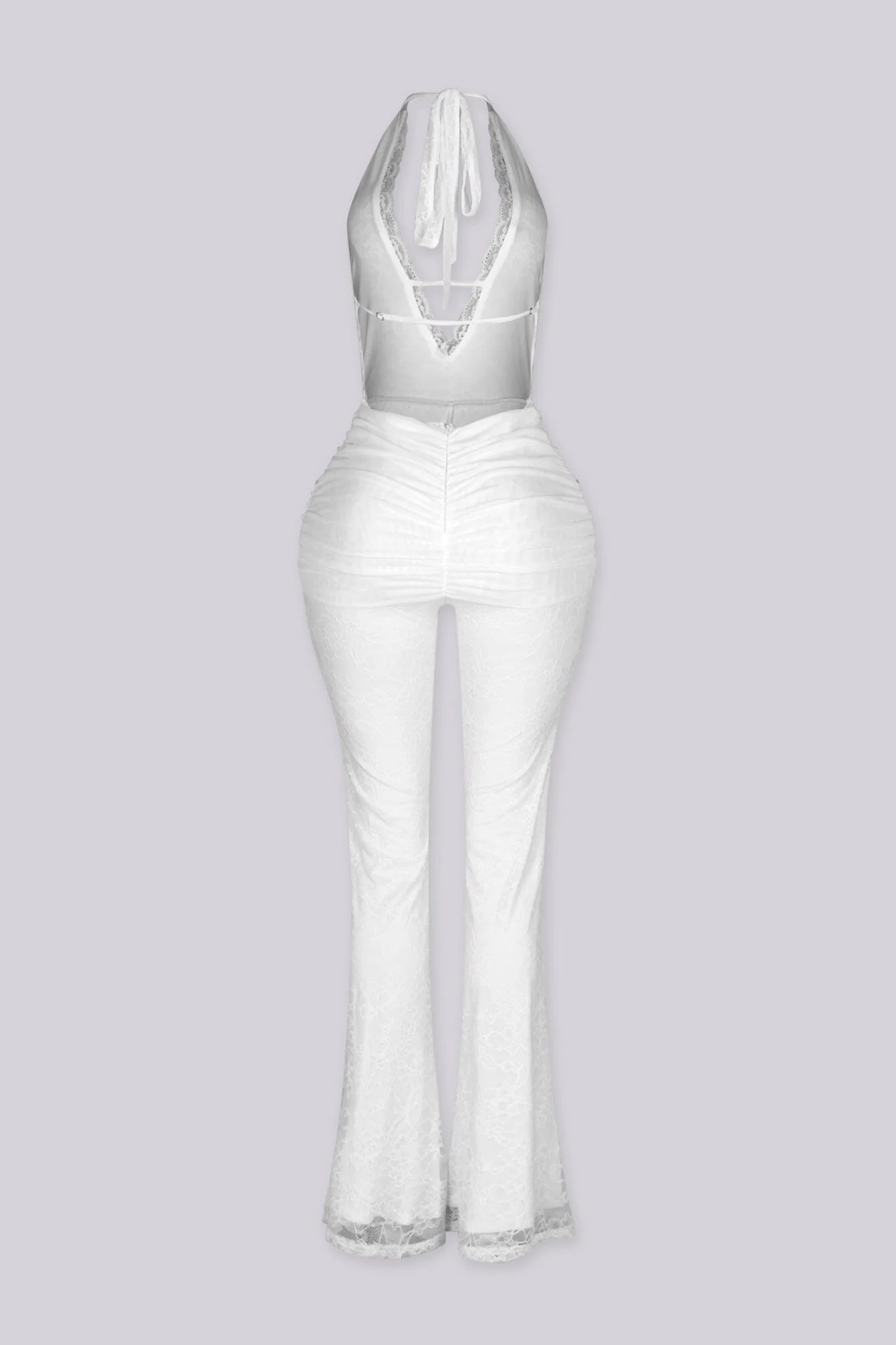 Ismera Lace Halter Overlap Jumpsuit - Image 8