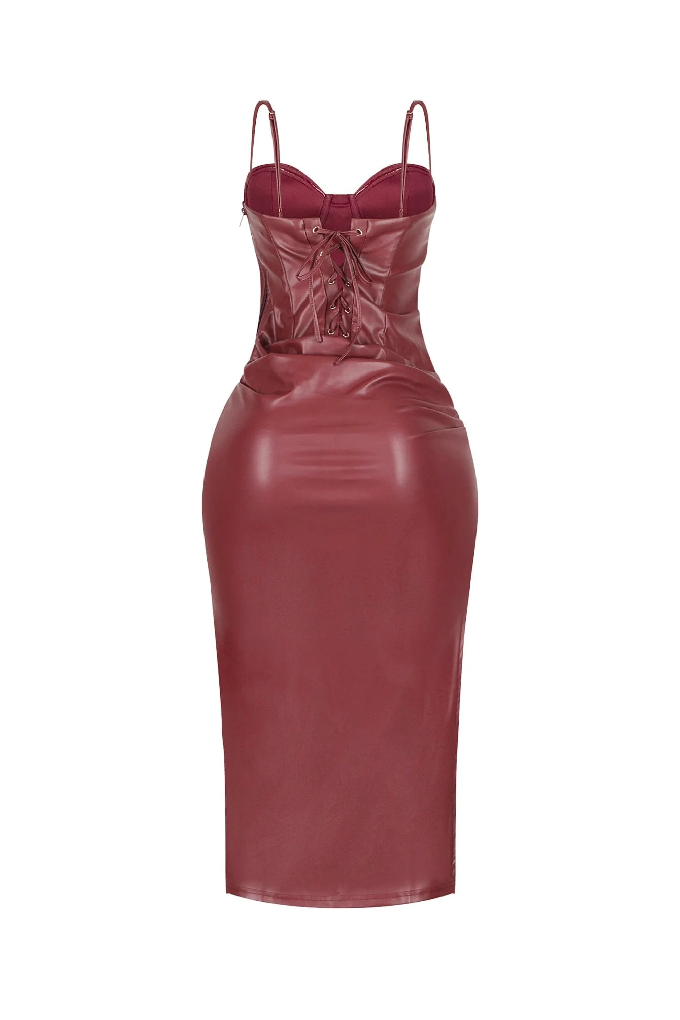 It’s Faux Leather Weather Midi Dress - Image 9