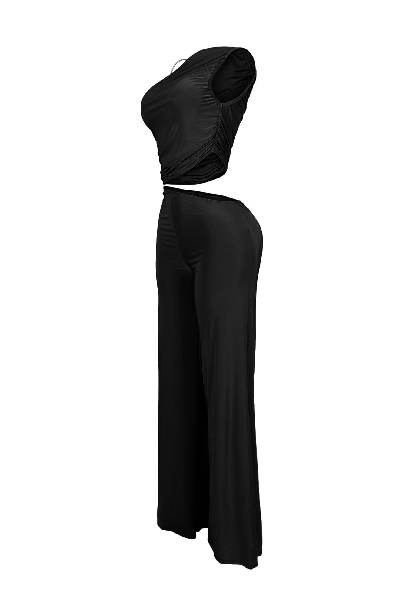 Jaira One Shoulder Wire Strap Jumpsuit - Image 10