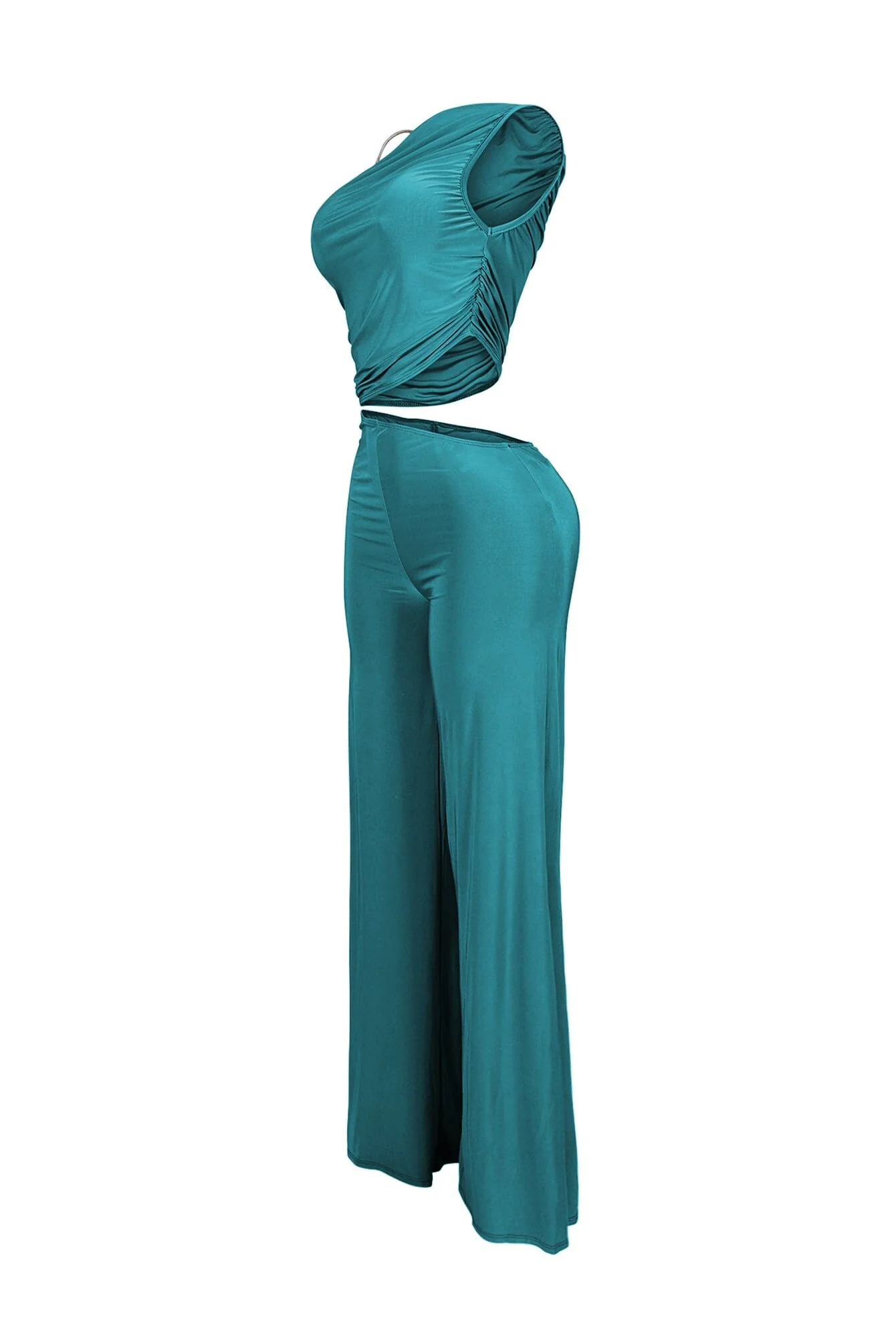 Jaira One Shoulder Wire Strap Jumpsuit - Image 11