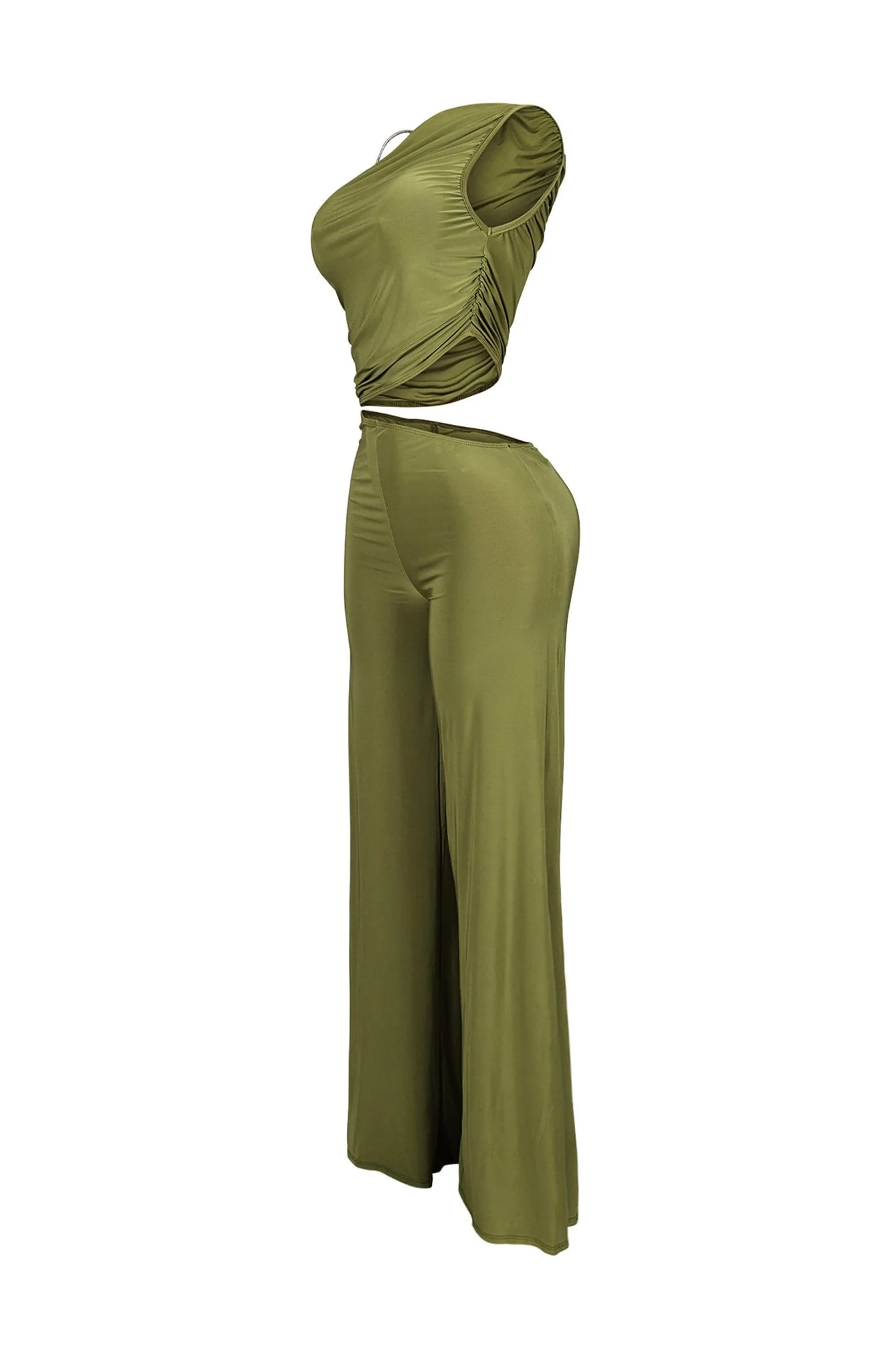 Jaira One Shoulder Wire Strap Jumpsuit - Image 12
