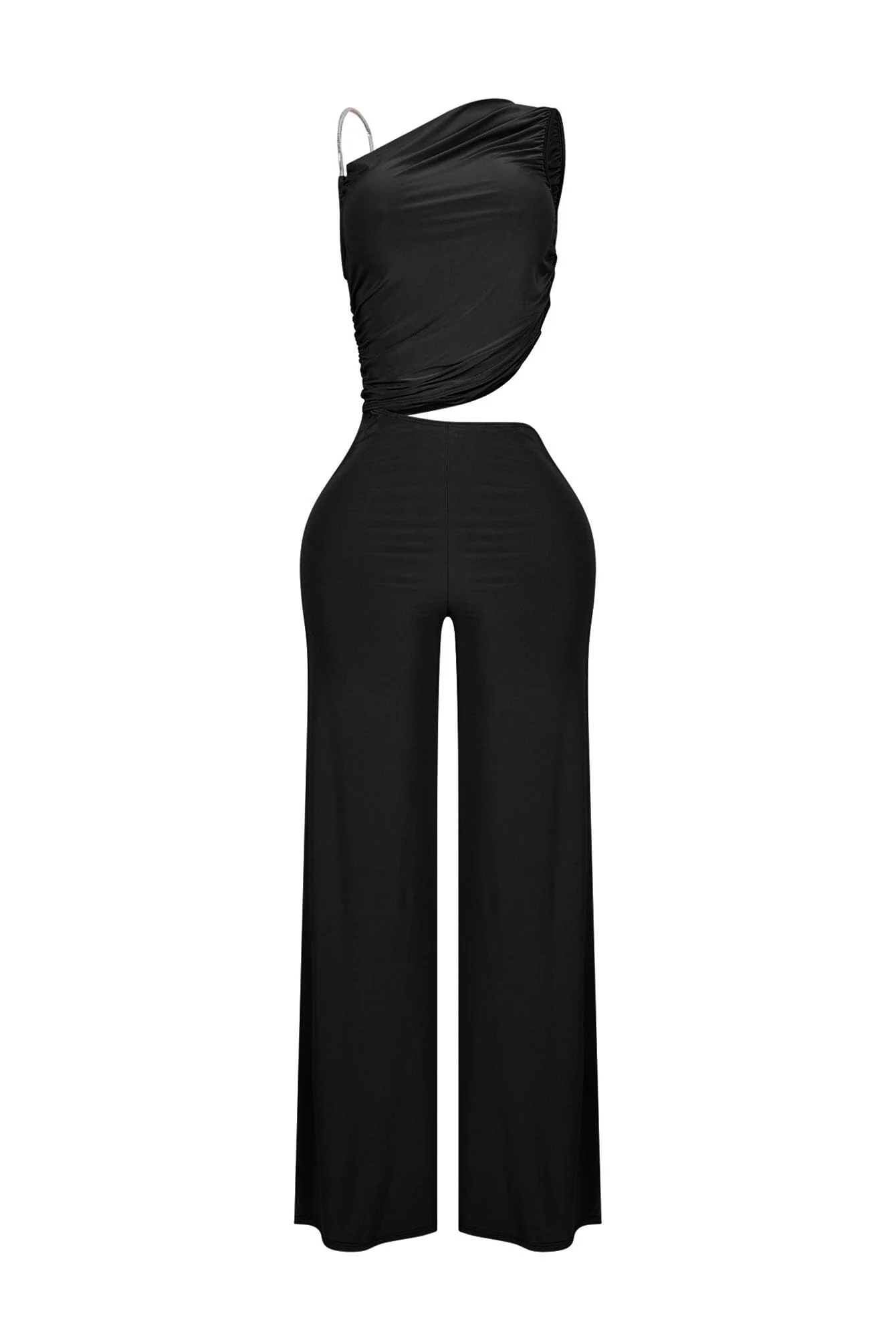 Jaira One Shoulder Wire Strap Jumpsuit - Image 7